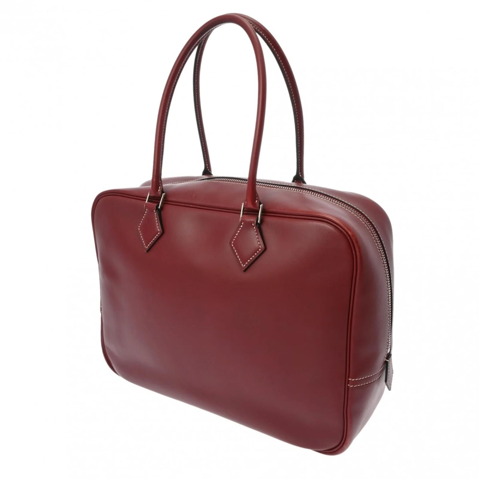 Hermes Hermes Plume 32 Handtasche in Rouge H Rot Leder ref.1591400 Joli Closet