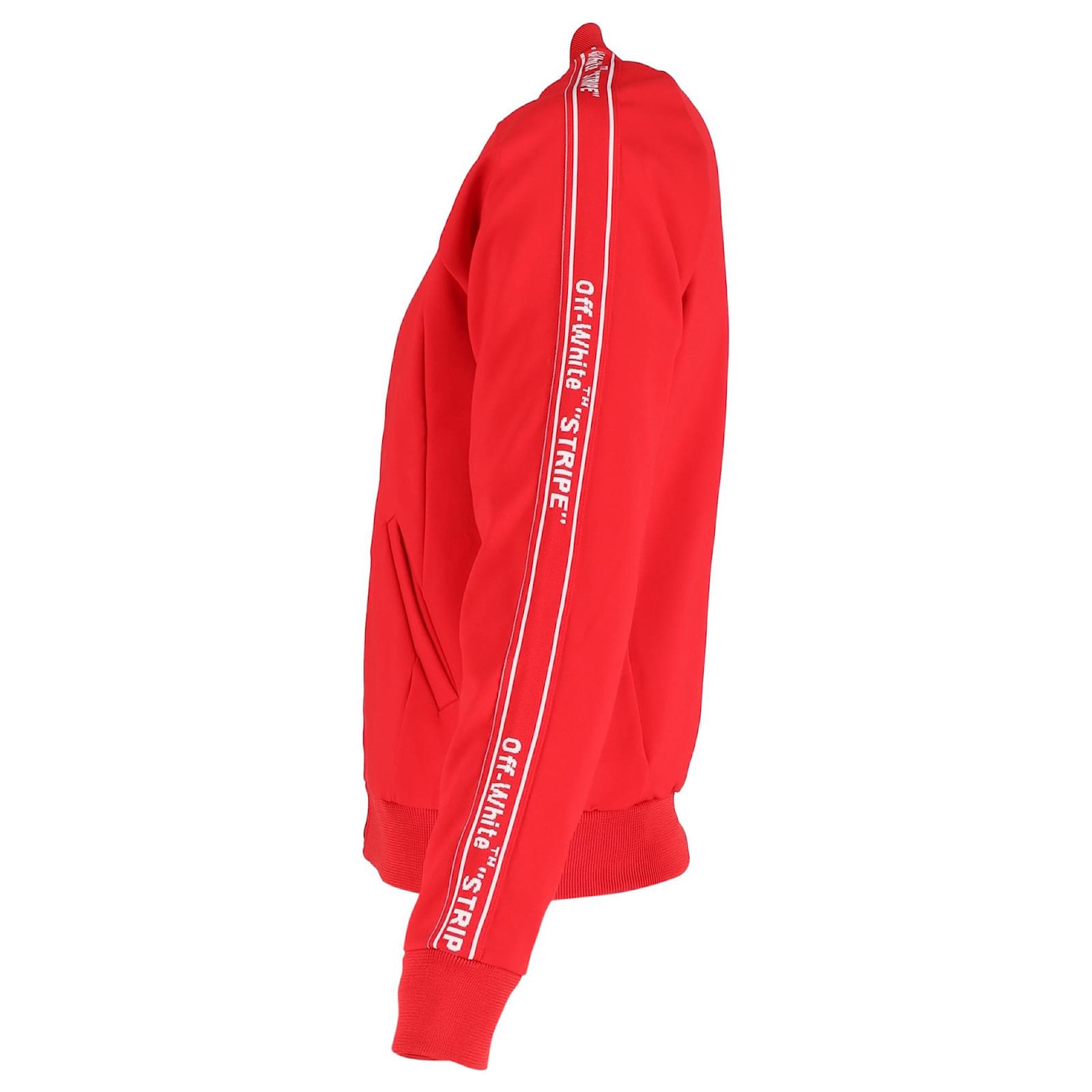 Off White Off White c o Virgil Abloh Track Jacket in Red Cotton ref.1591768 Joli Closet