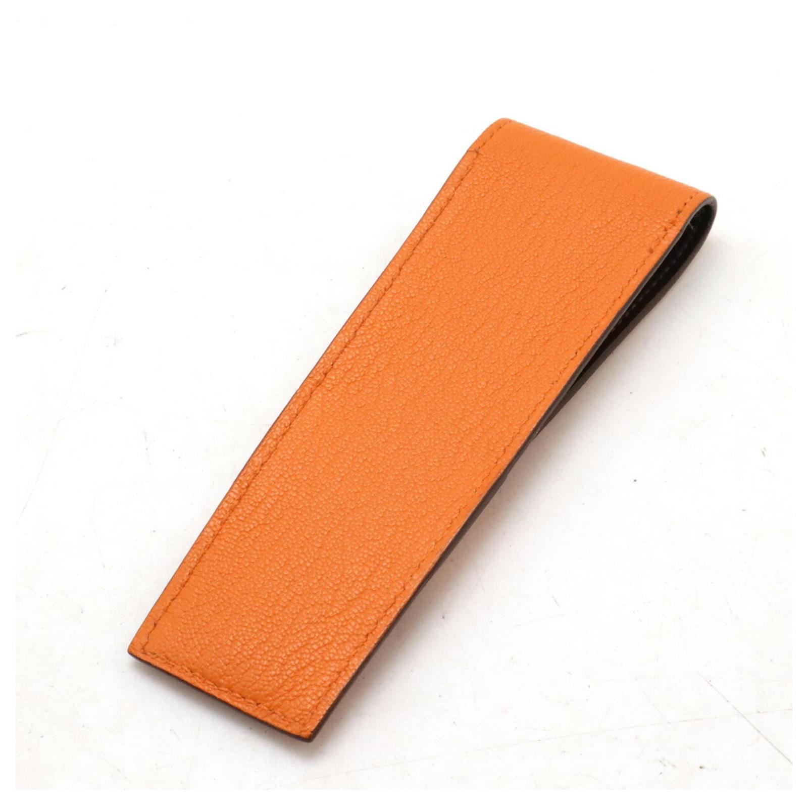 Hermès Trousse à crayons Hermes Hugo Diamant Orange ref.JC1591984