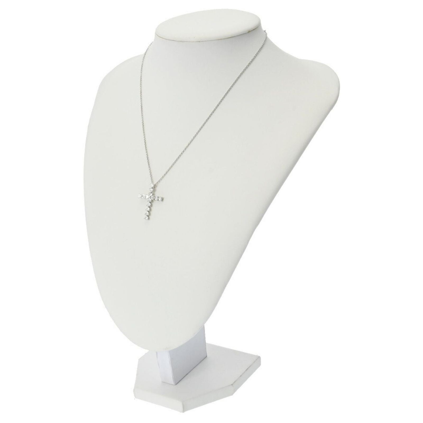 Harry Winston Heart Shape Diamond Cross Necklace Platinum ref 