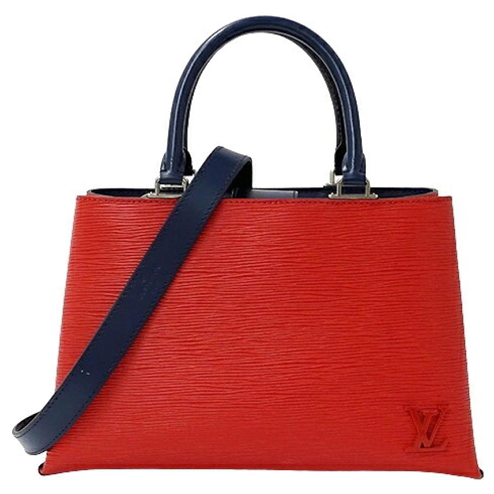 Louis Vuitton Epi Handtasche in Coquelicot und Indigo Rot Blau