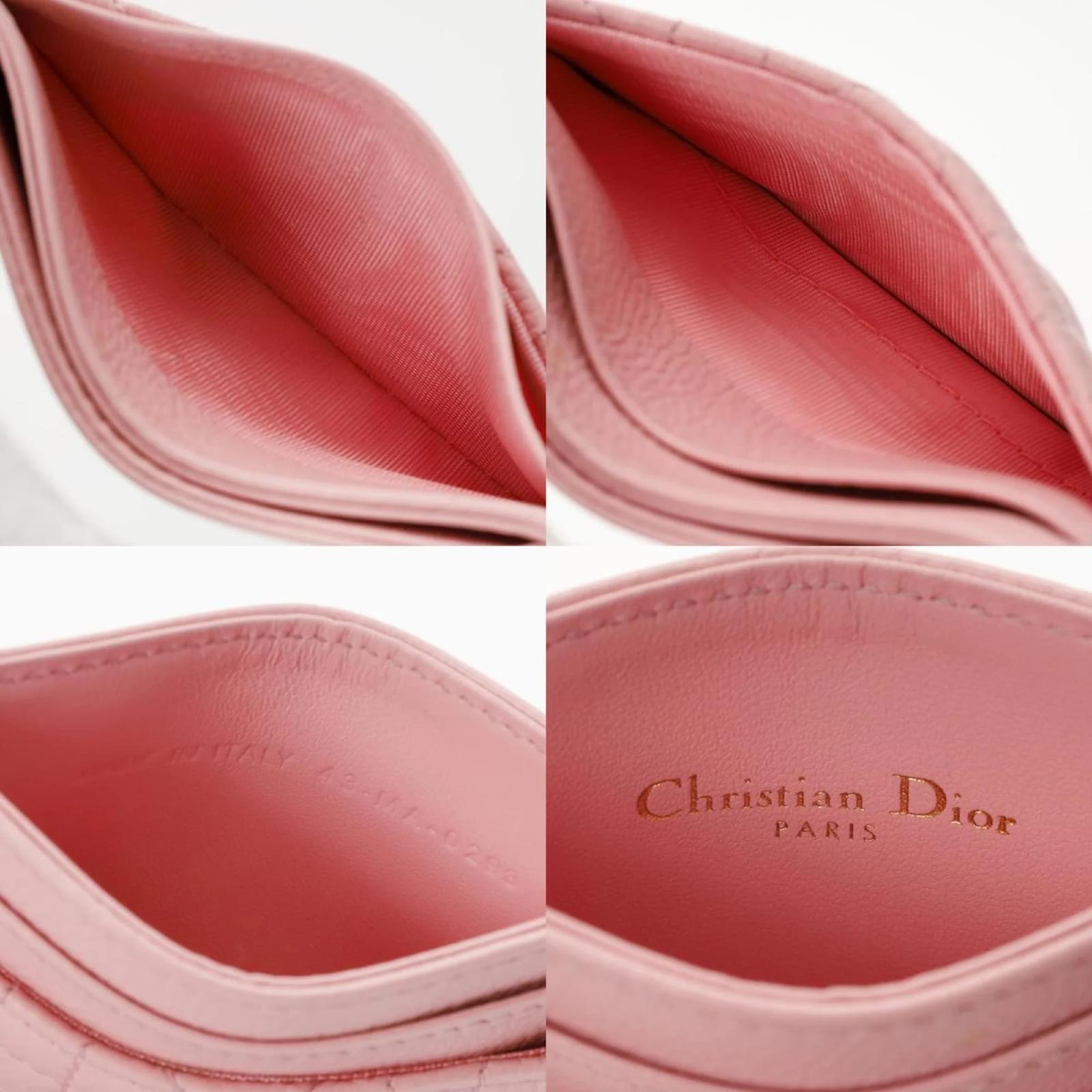Christian Dior Heart Pink Women's Leather Card Case ref.JC1592791