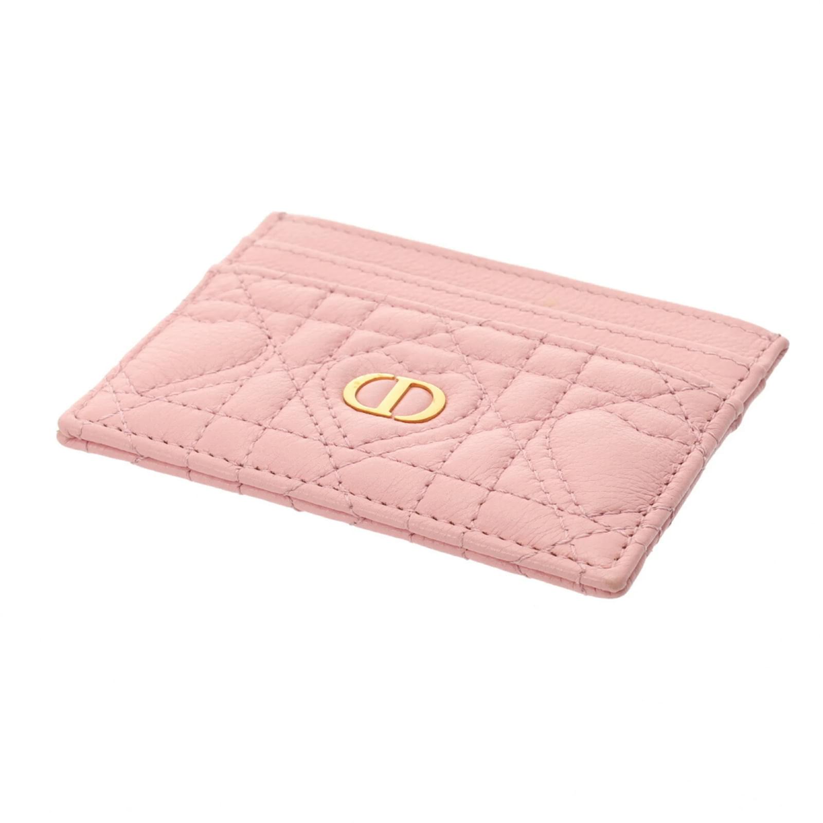 Christian Dior Heart Pink Women's Leather Card Case ref.1592791