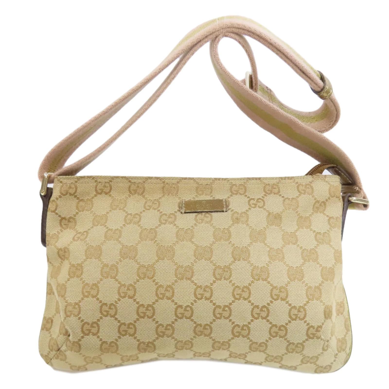 Gucci 189749 GG Shoulder Bag Brown Cloth ref.JC1592984 (Sold