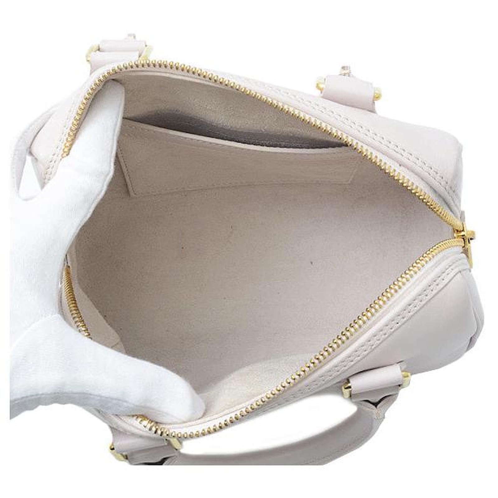 Céline Celine Calfskin Small Boston Bag Handbag Brown Beige