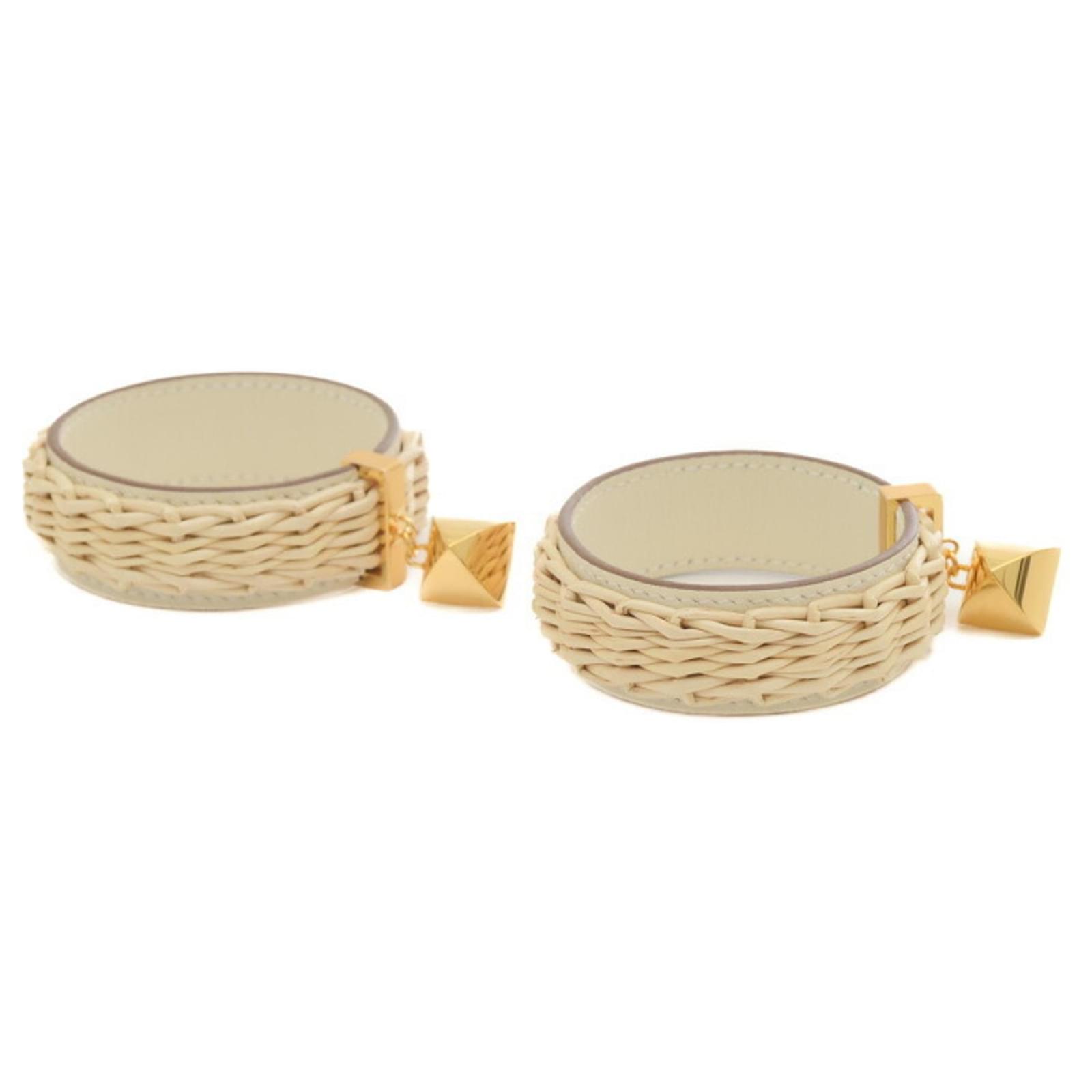 Hermès Hermes Medor Picnic Earrings Leather ref.1593854