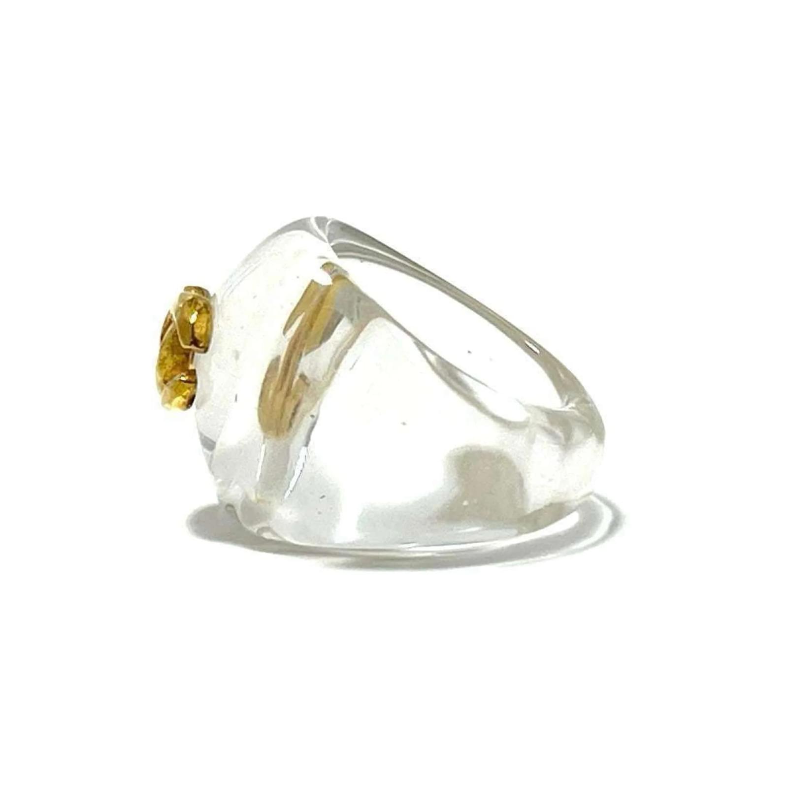 CHANEL Women's Coco Mark Ring Metal Plastic ref.1593966