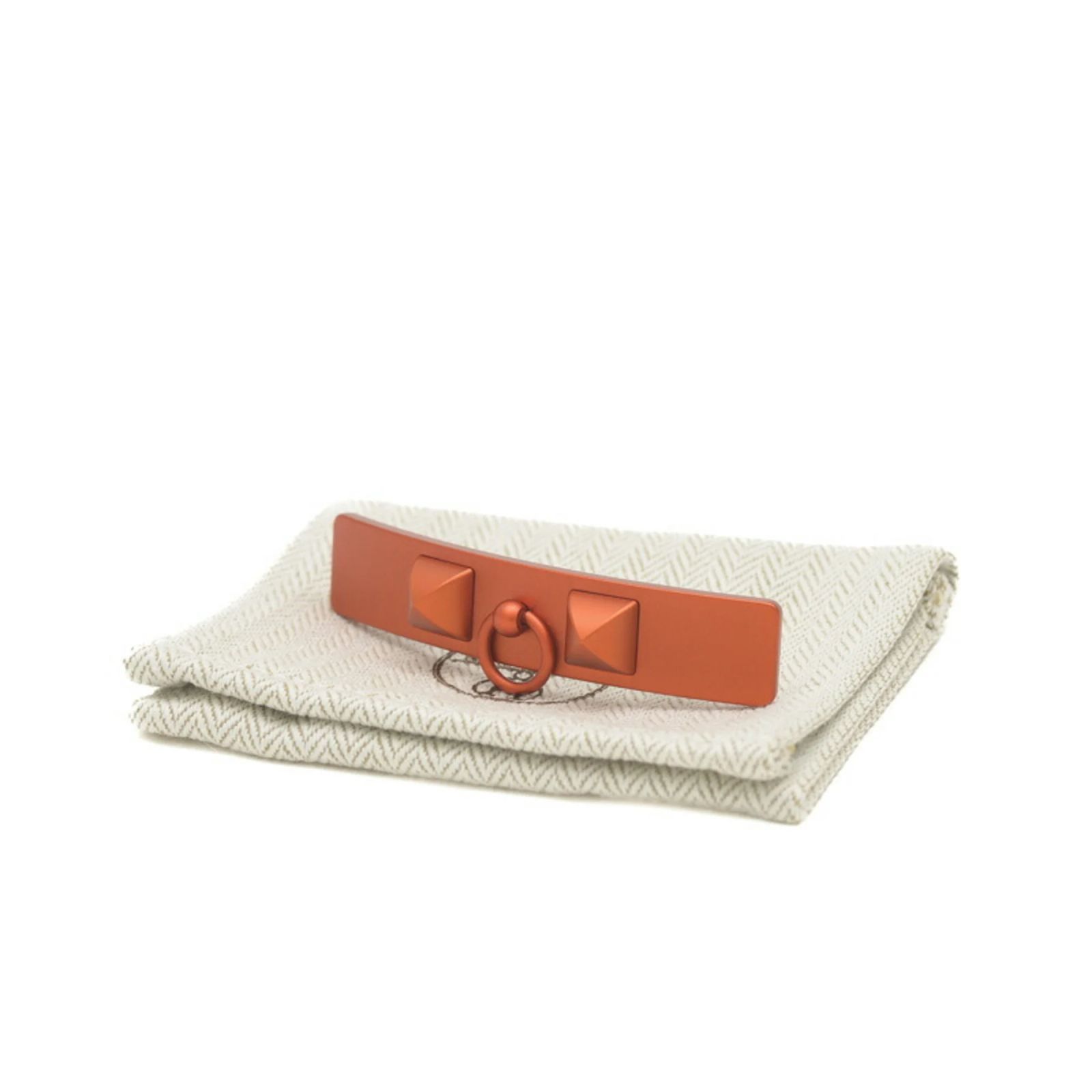 HERMES Caprice Hair Clip Aluminium Orange 視線を浴びるエルメスオレンジ【HERMES】カプリス ヘアクリップ  main image 3