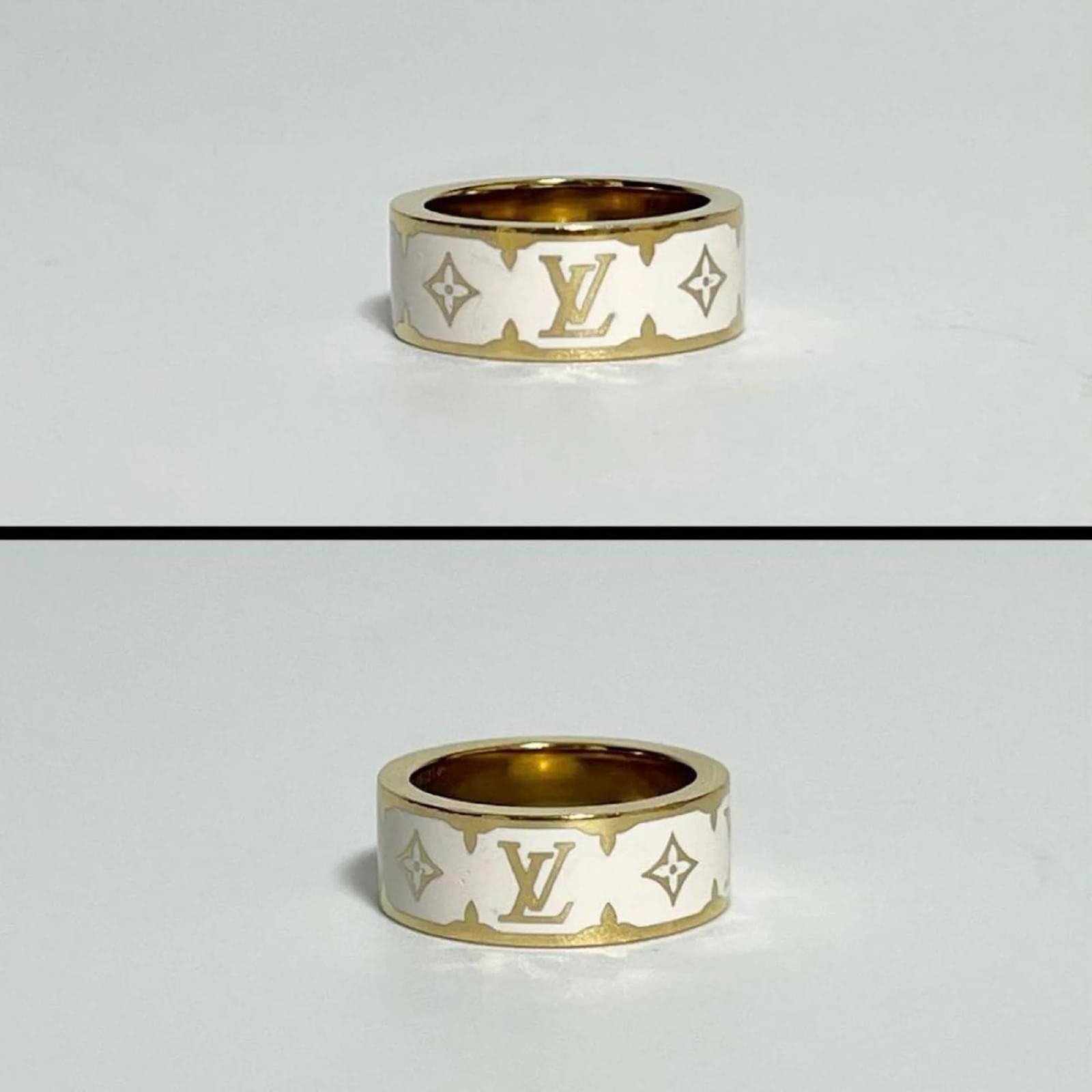 Louis Vuitton Women s Nanogram Enamel Band Ring Metal ref.1594056 Joli Closet