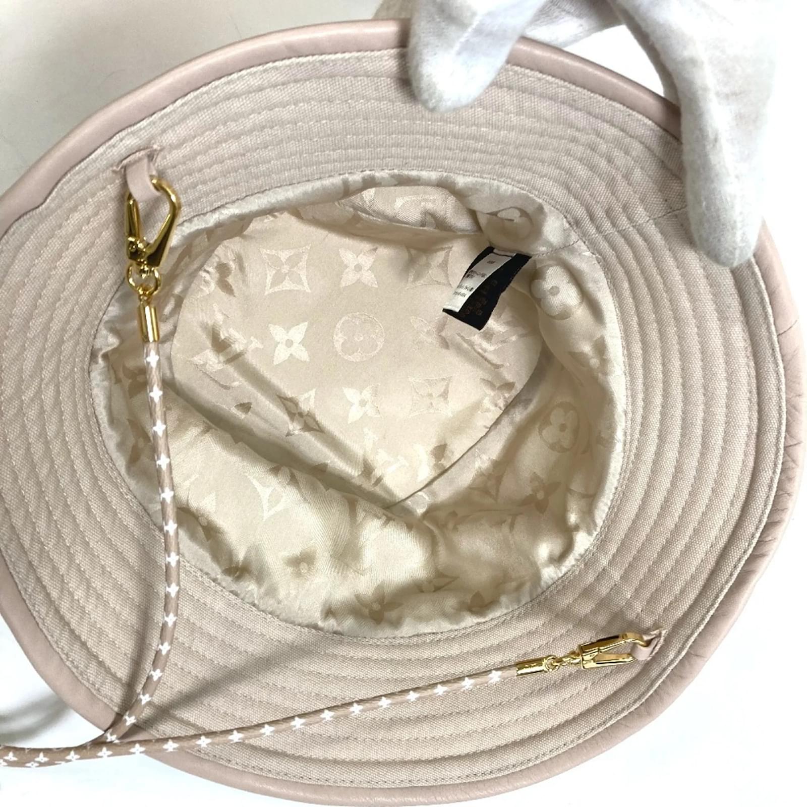 Bucket Louis Vuitton Bob LV Buddy Hat White Cotton ref