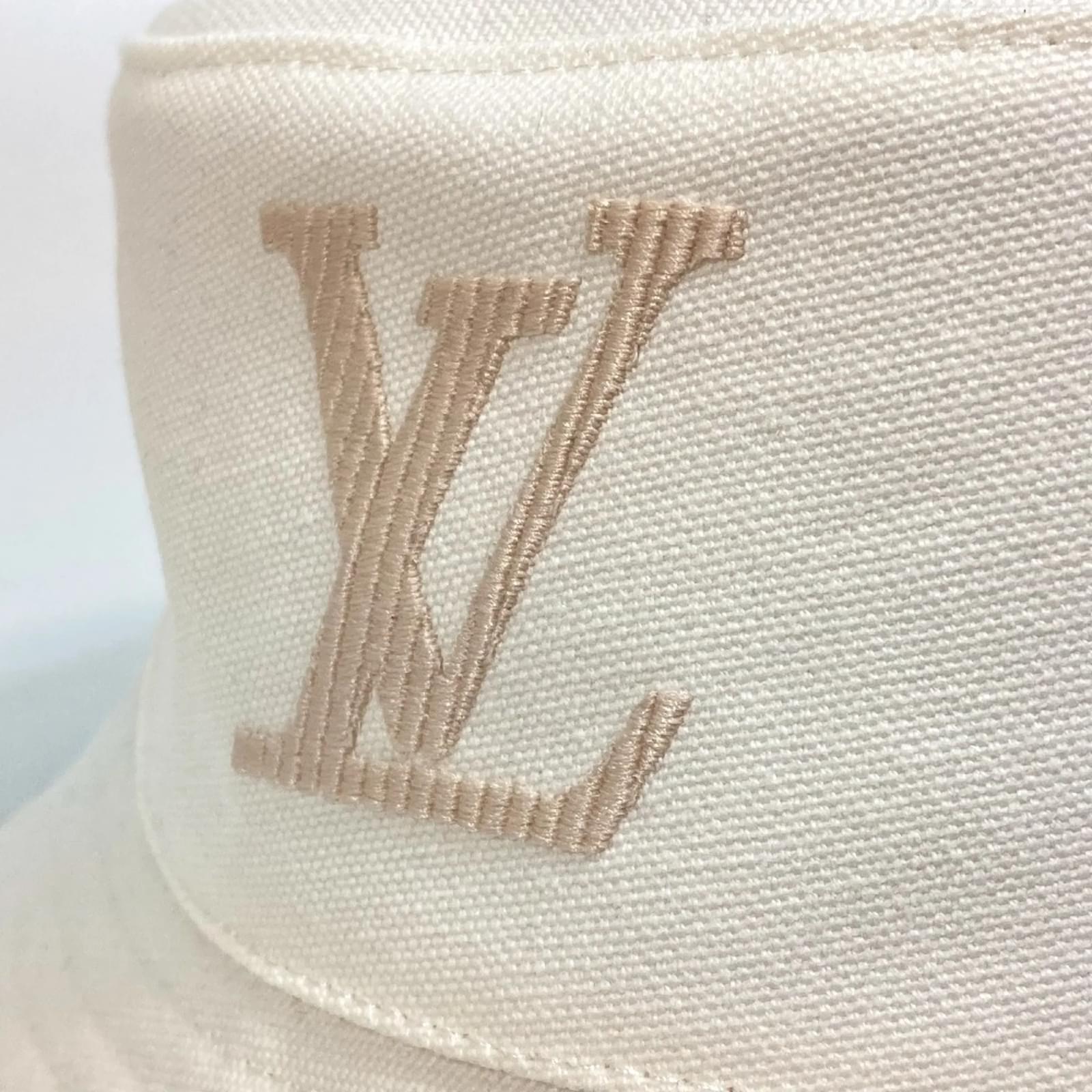 ルイヴィトン　ハット　ボブ・LV バディー Bucket Louis Vuitton Bob LV Buddy Hat White Cotton ref
