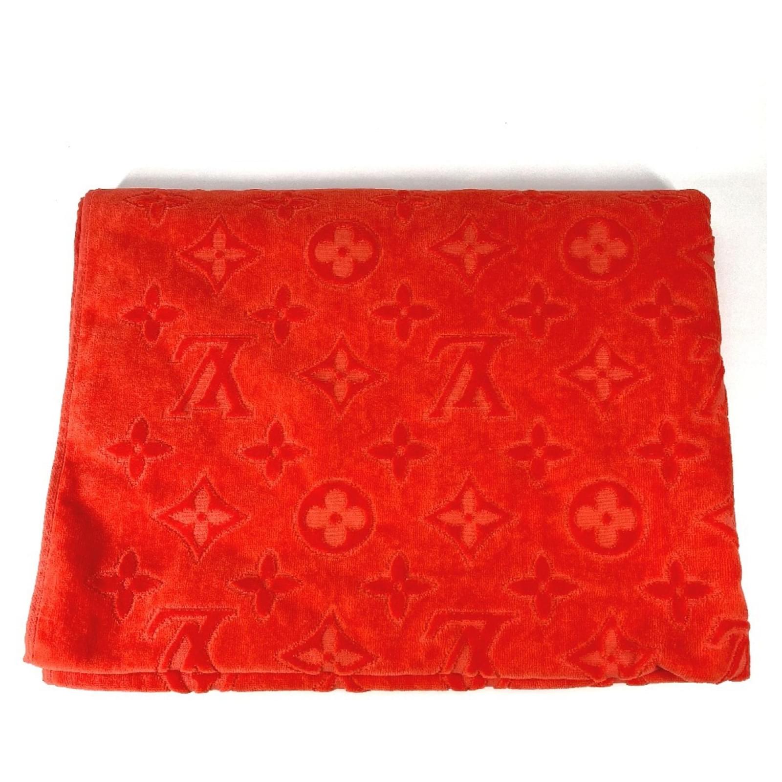 Louis Vuitton Poppy Orange Beach Towel Cotton ref.JC1594553 (Sold