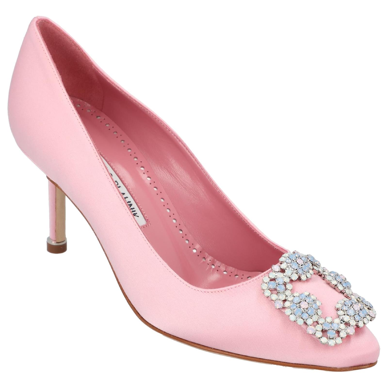 パンプス Manolo Blahnik Hangisi 070 Pump Pink Manolo Blahnik Hangisi 070 Pump Pink Viscose Cellulose fibre