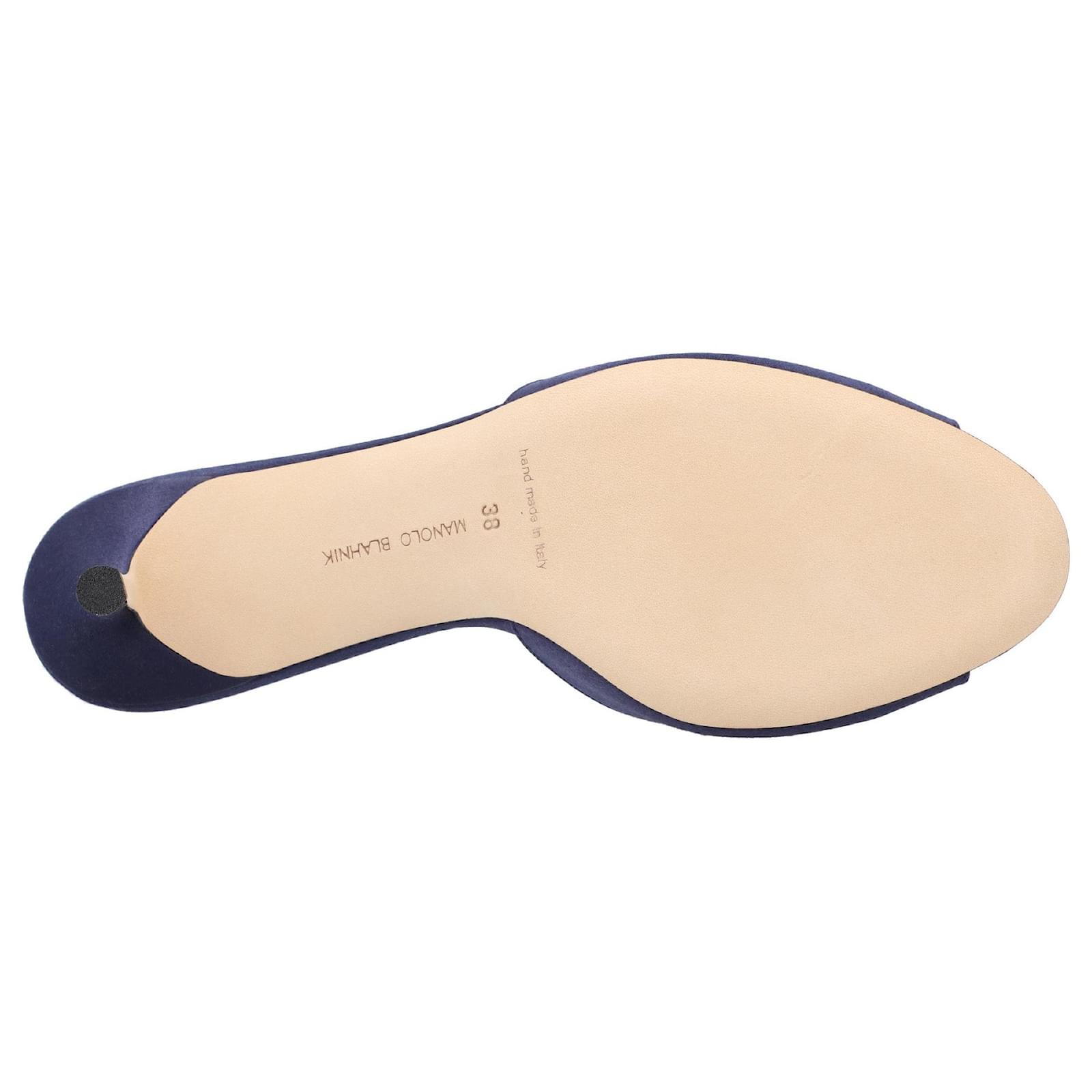 サンダル・ミュール Manolo Blahnik Lumada Fabio 050 Mule Blue Mule Bleu Manolo Blahnik Lumada Fabio 050 Soie ref.1594808