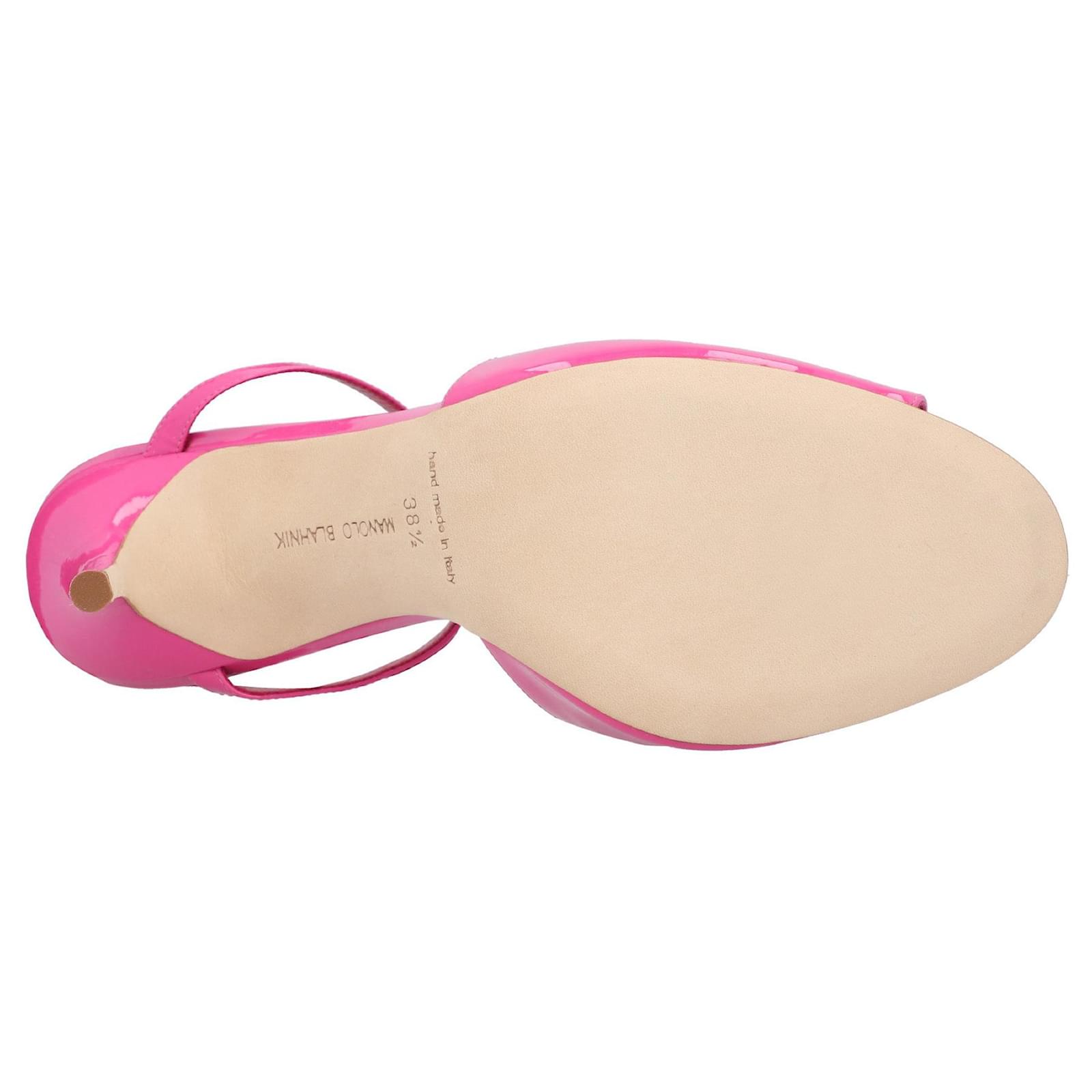 サンダル・ミュール Manolo Blahnik Hourani 105 Sandal Pink Manolo Blahnik Hourani 105 Sandal Pink Leather ref.1594837