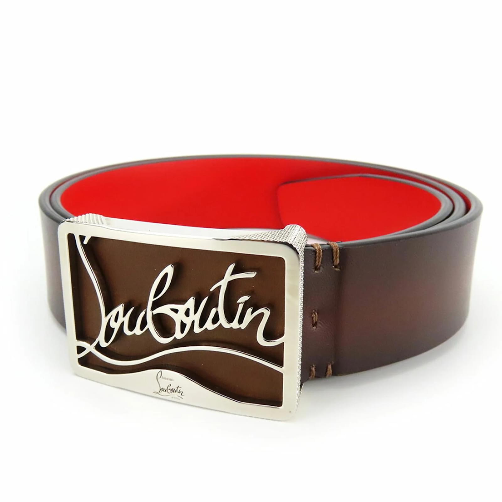Christian Louboutin Ricky Belt 95最終値引き Ricky - Belt - Calf leather - Black - Christian Louboutin