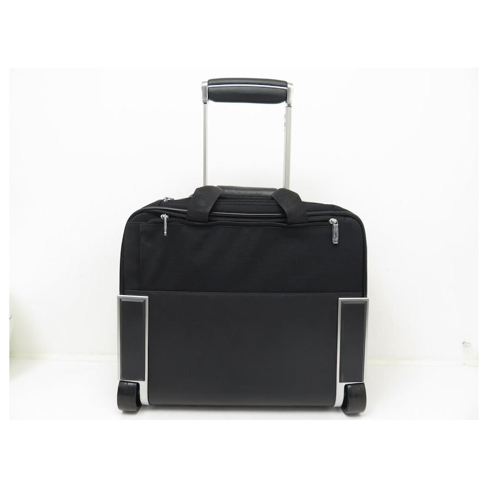 NOVE MALA DE VIAGEM MONTBLANC NIGHTFLIGHT TROLLEY DE MAO Preto Lona ref.1595390 Joli Closet