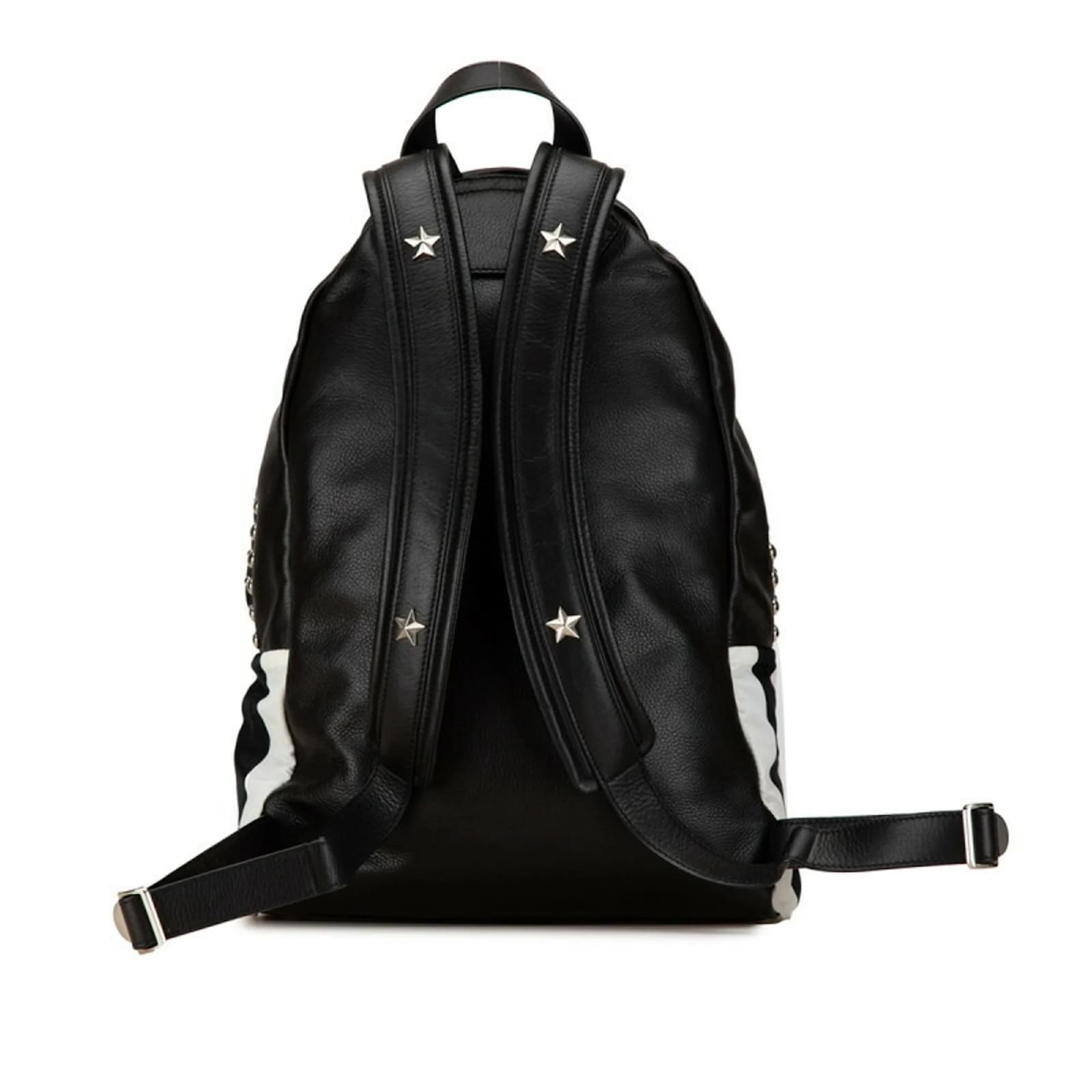 Givenchy Studded Backpack Black White Leather Nylon ref