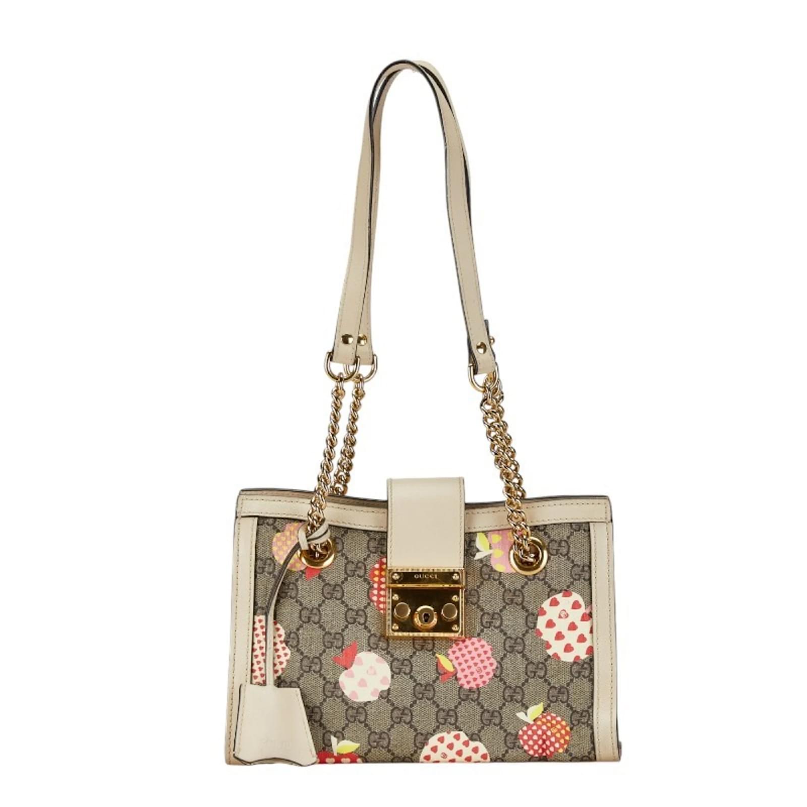 Gucci GGスモール パドロックアップル チェーントートバッグ　グッチ パドロック〕スモール ショルダーバッグGGスプリーム キャンバス
