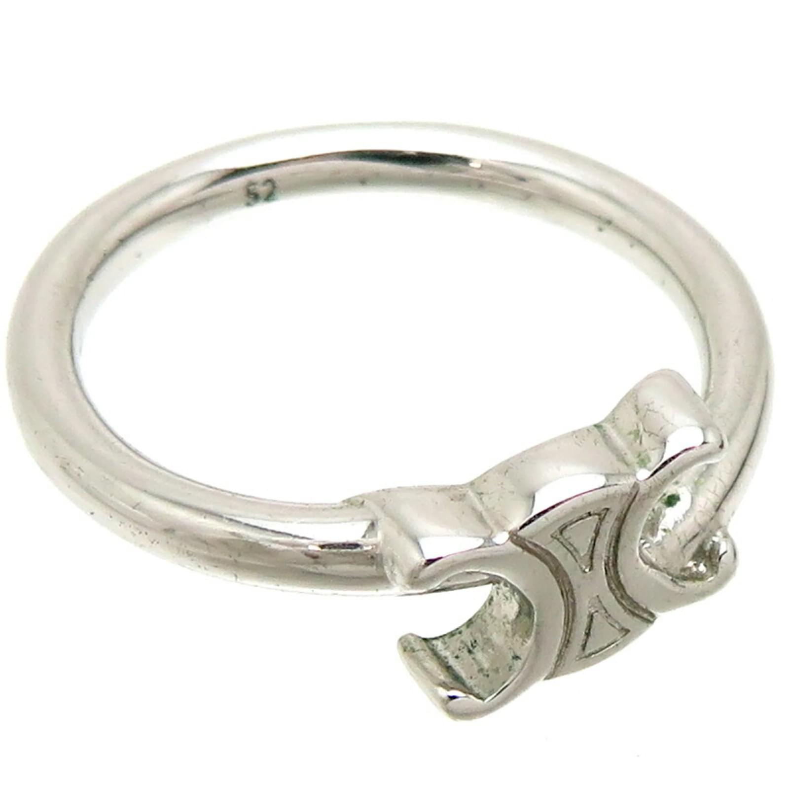 Céline Celine #52 Triomphe Asymmetric Women's Ring Metal ref