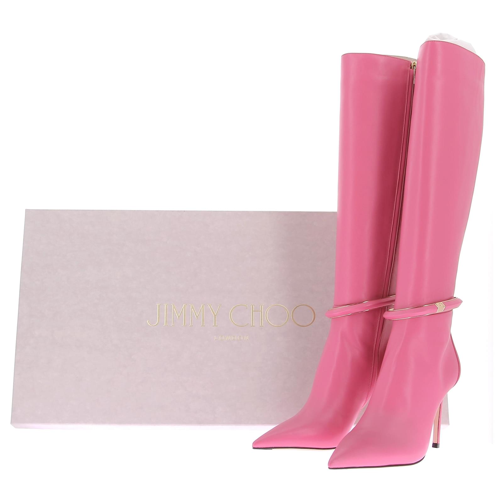 Jimmy Choo boots T.EU 39 Leather Pink ref.1600797 - Joli Closet Jimmy Choo boots T.EU 39 Leather Pink ref.1600797 - Joli Closet
