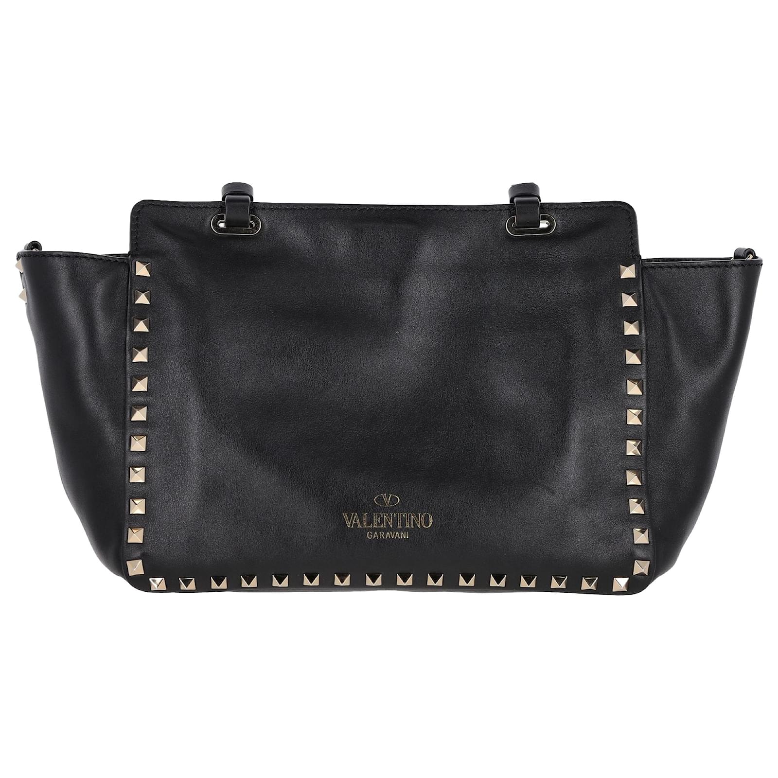 Valentino Garavani Valentino Rockstud Trapeze Tote in Black