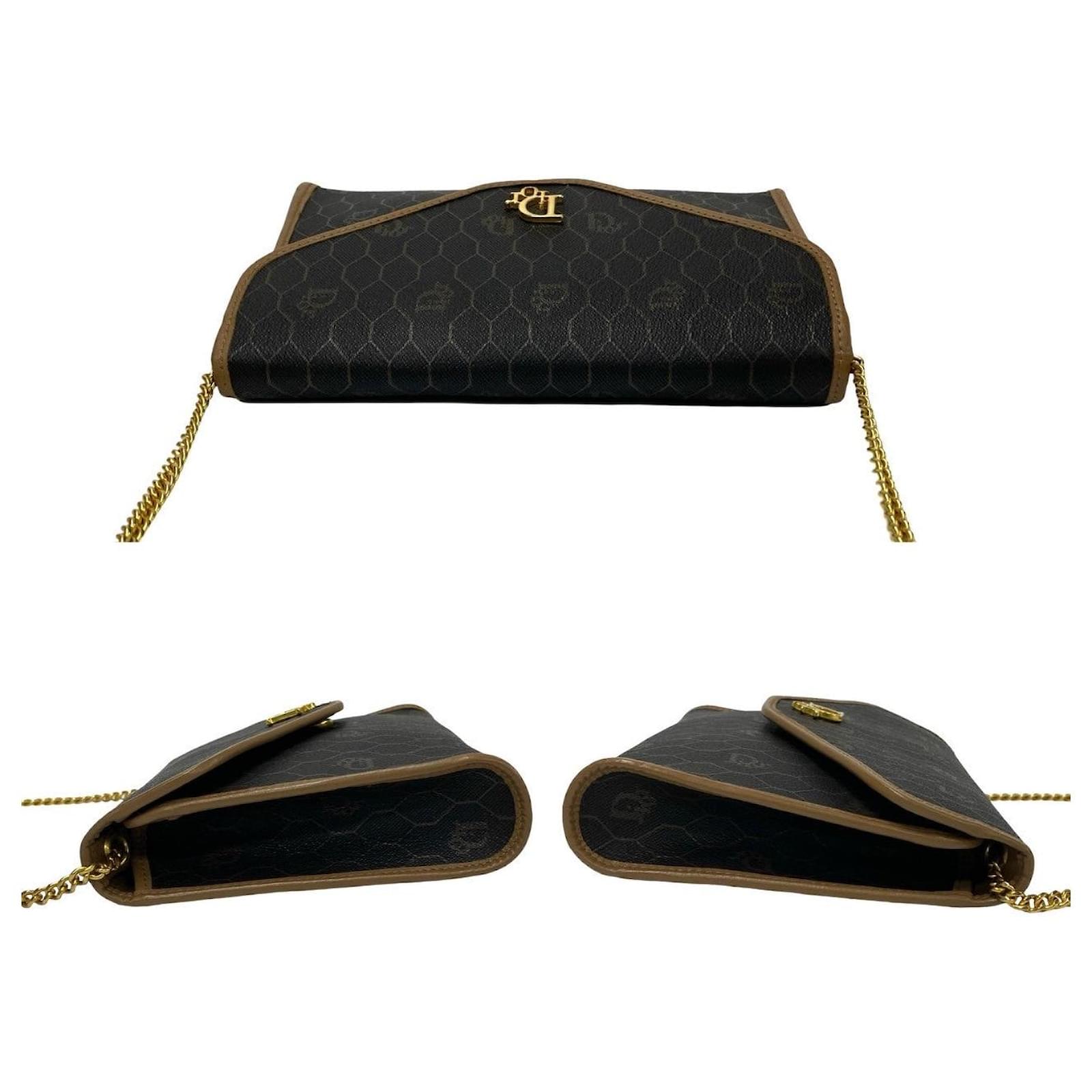 Christian Dior Dior Honeycomb Chain Shoulder Bag Leather