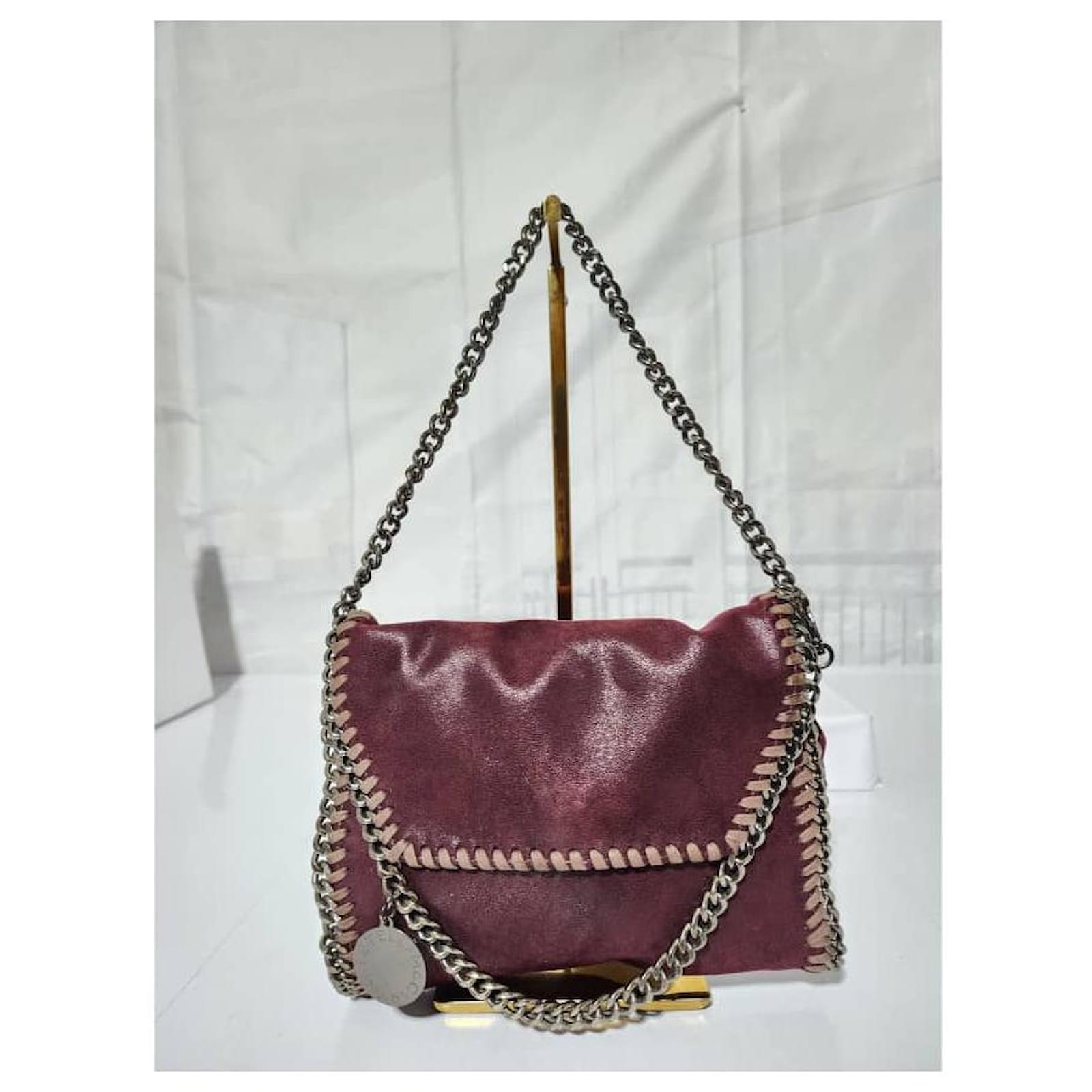 【関税&送料込】Stella Mccartney Burgundy Synthetic Leather Women Burgundy Falabella Pochette Shoulder Bag | Stella