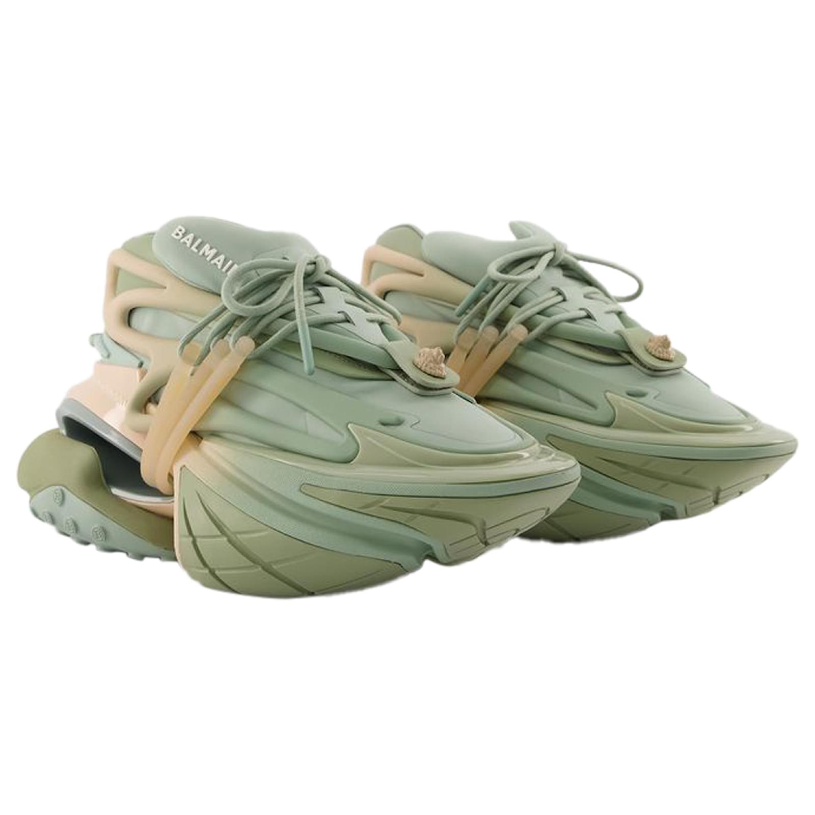 Unicorn Low Sneakers Balmain Leather Olive Green