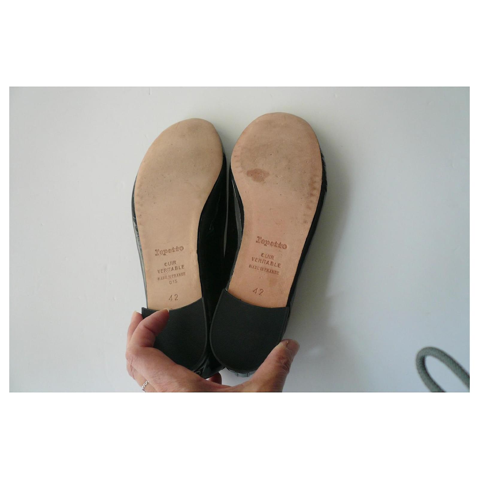 REPETTO Ballerines Cendrillon cuir de veau vernis T42 Etat quasi