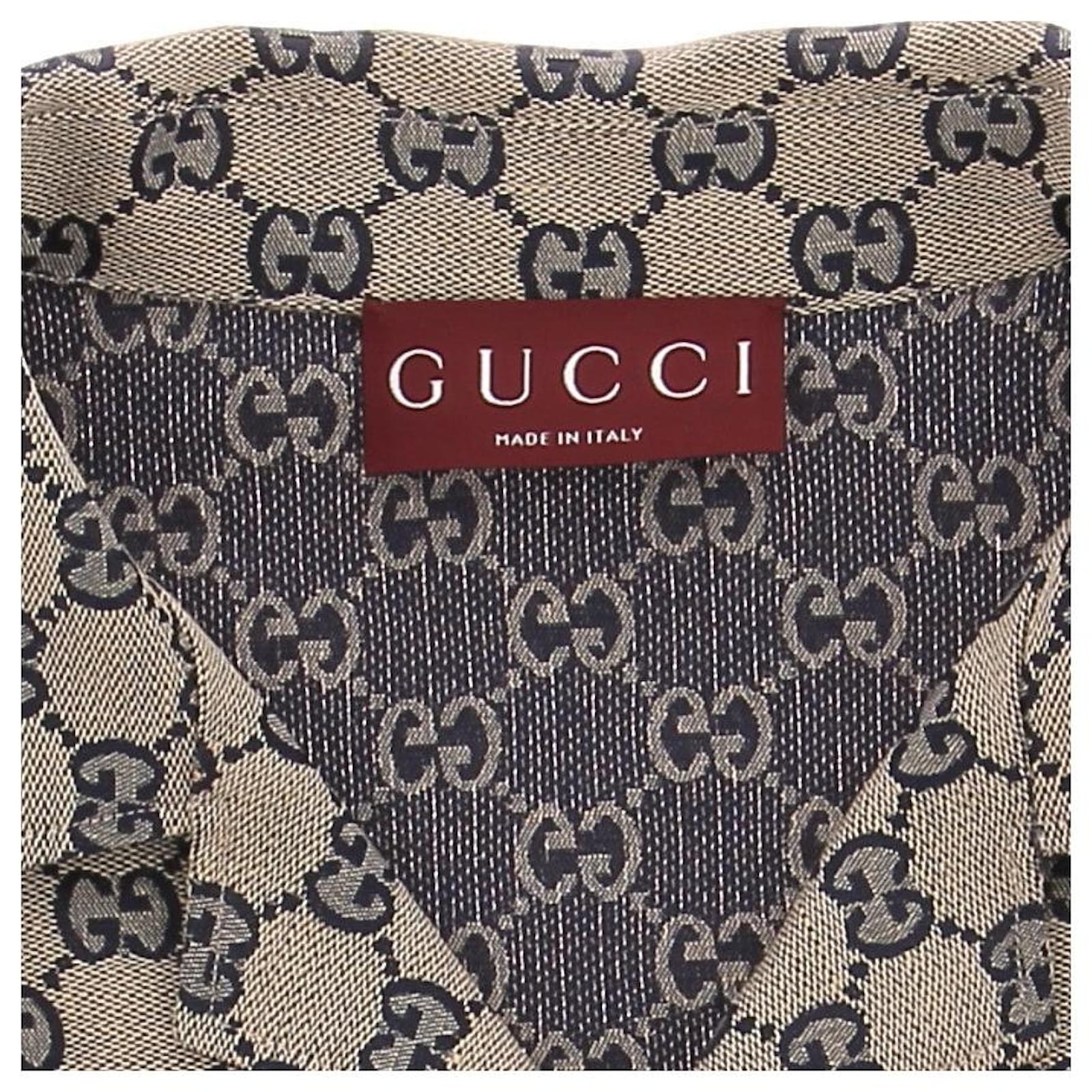 GUCCI Camisas T.International S Linho Bege ref.1606271