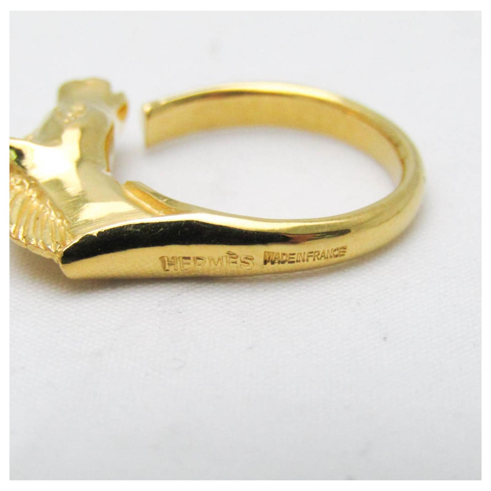 Ring Hermès Galop Golden Metal ref.1606456 - Joli Closet