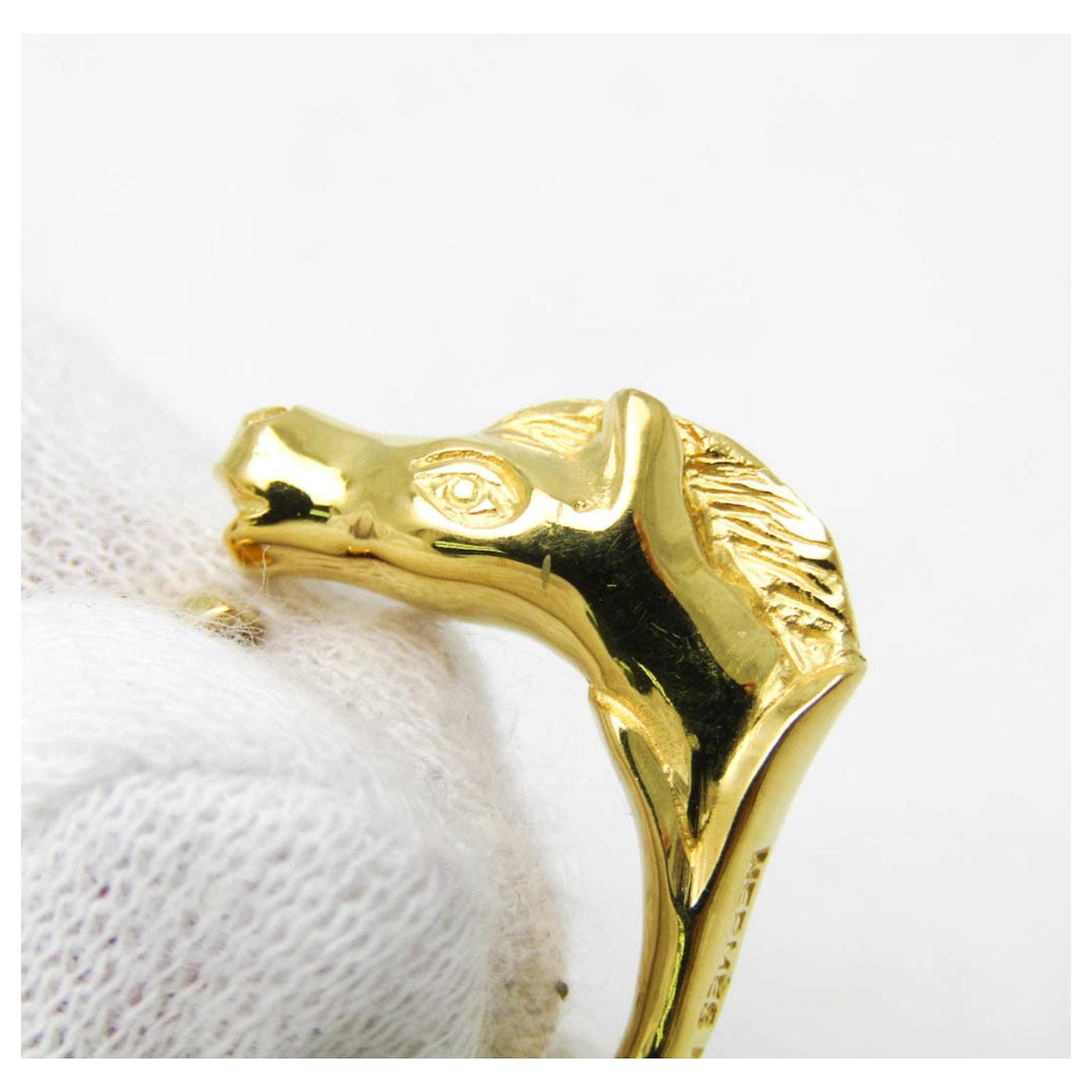 Ring Hermès Galop Golden Metal ref.1606456 - Joli Closet