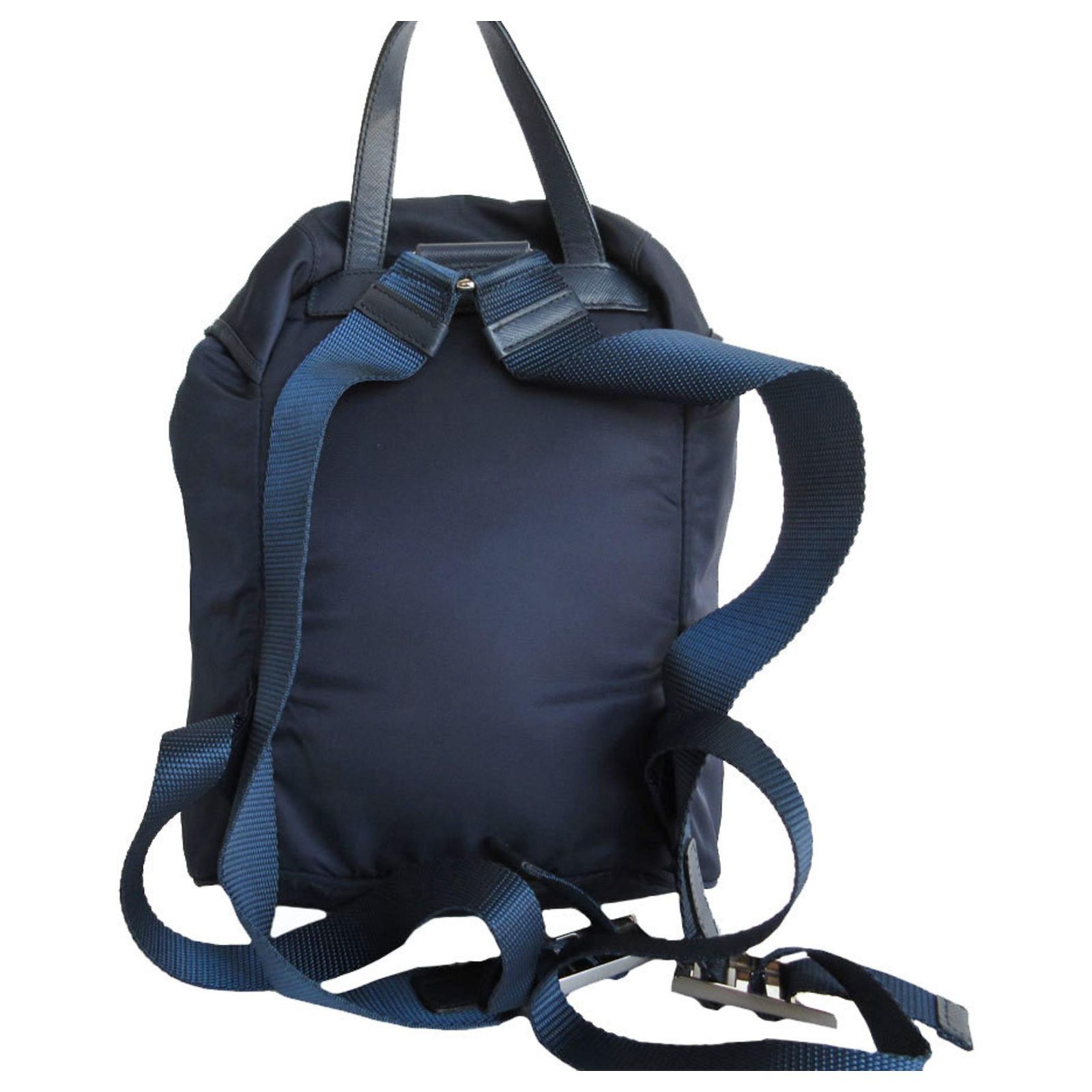 Prada Navy Nylon Backpack Navy blue ref.1606753 - Joli Closet display picture 2