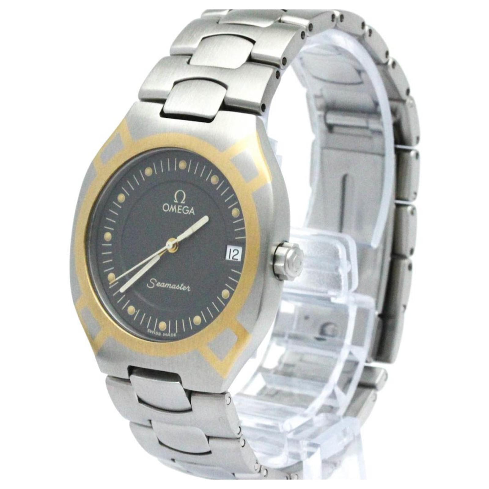 OMEGA Seamaster ポラリス シルバー/ゴールド Omega Seamaster Polaris Date Stainless Steel Gold Silver Gray