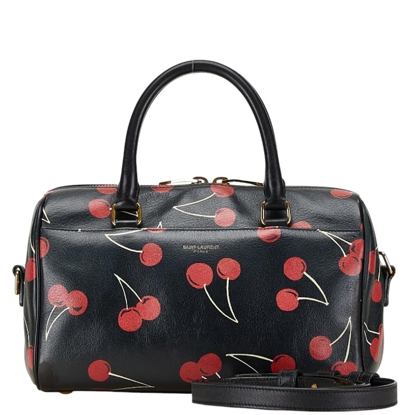 Saint Laurent Cherry Baby Duffle Handbag Black Leather ref.1609928