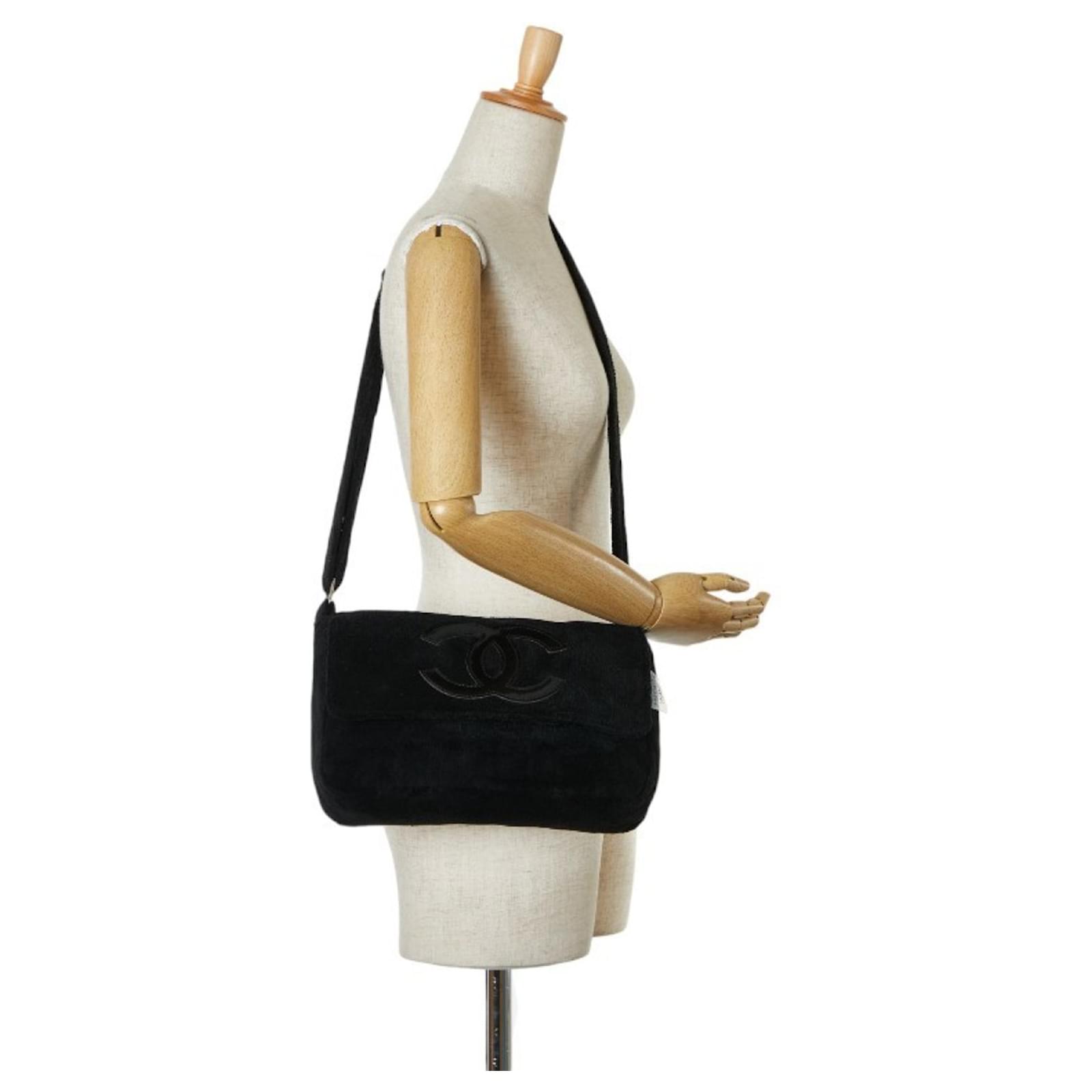 Chanel Coco Mark Shoulder Bag in Black Fur ref.1610268