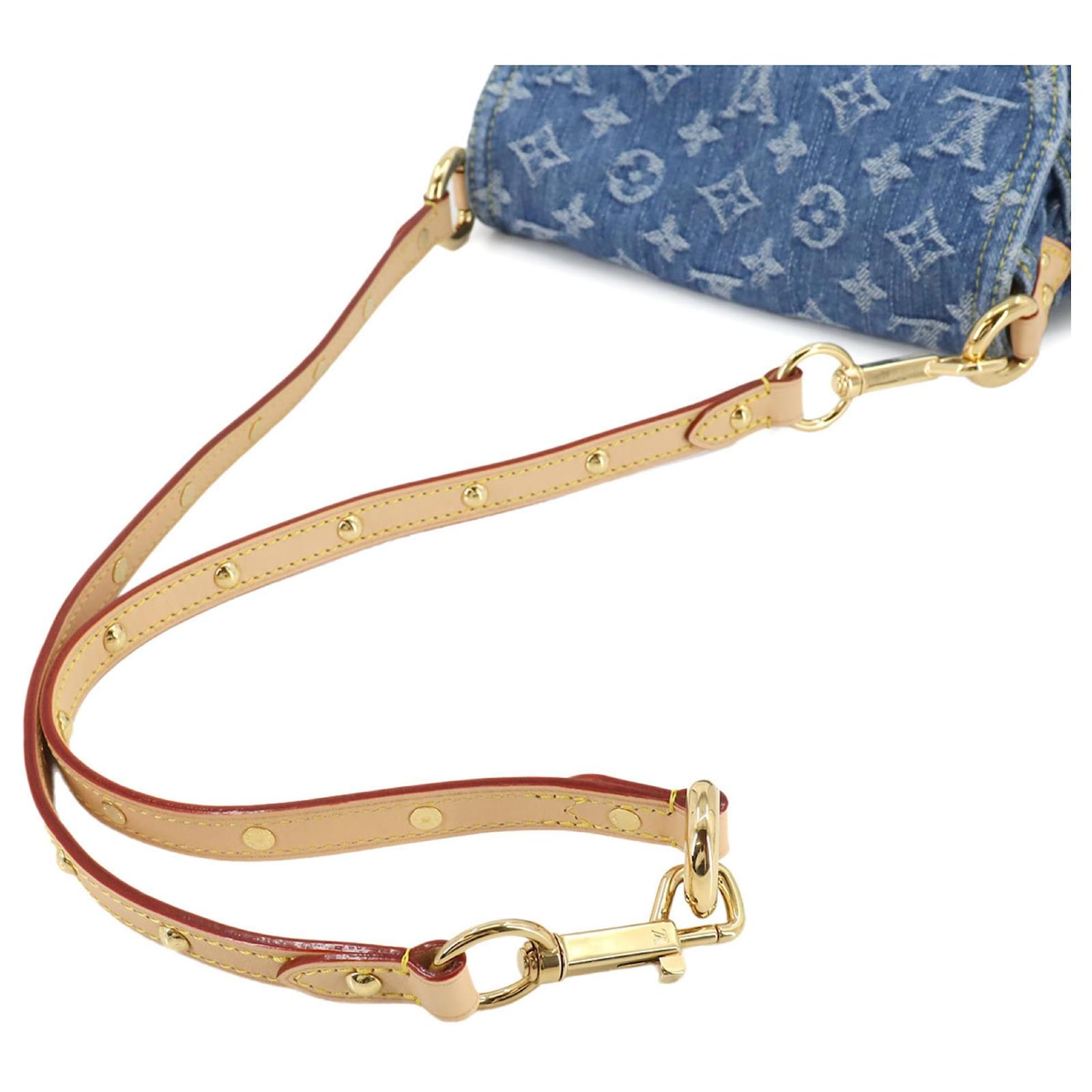 Louis Vuitton Monogram Denim Sunset Shoulder Bag Blue ref
