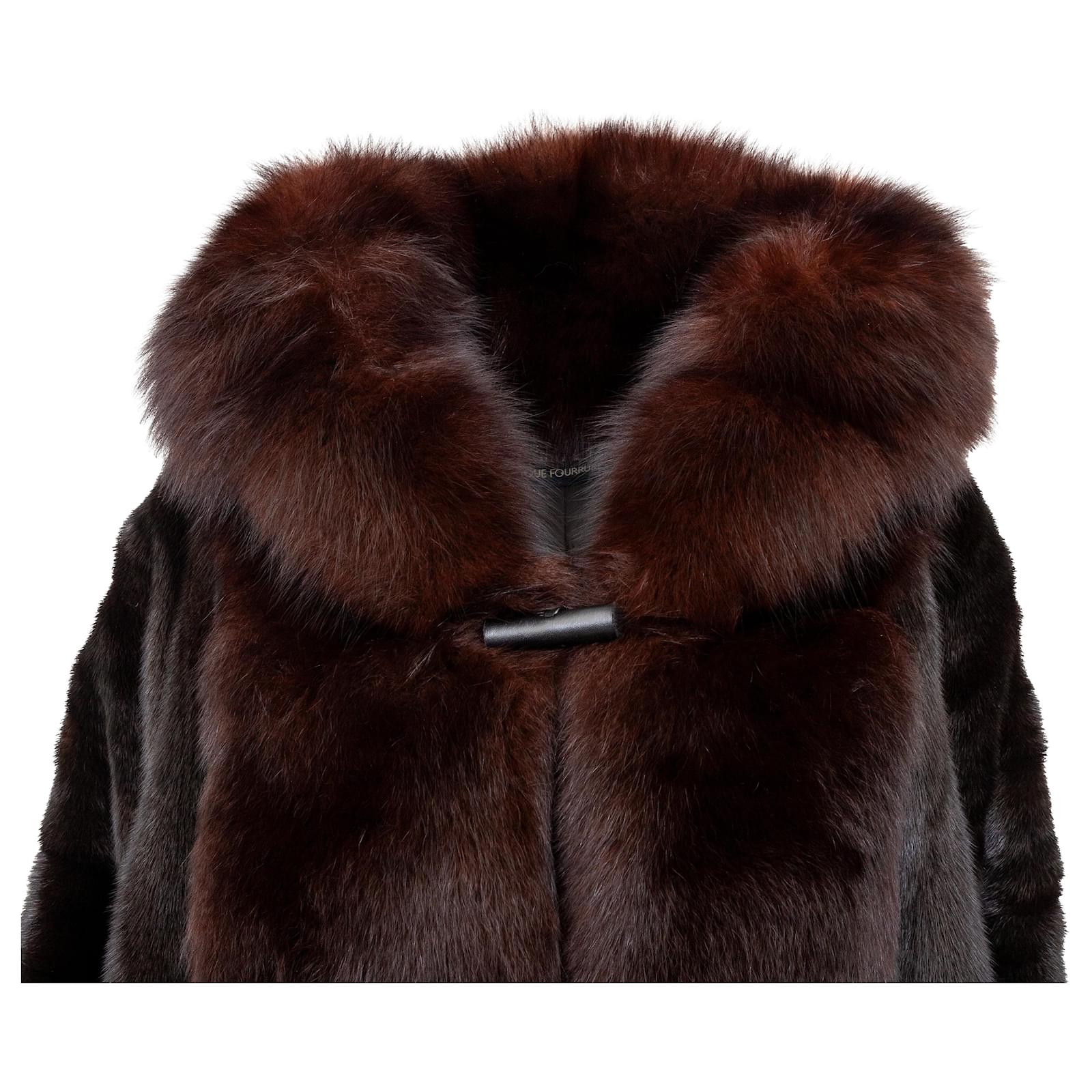 Christian Dior Boutique Fourrure Fur Coat Brown ref.1612356 - Joli