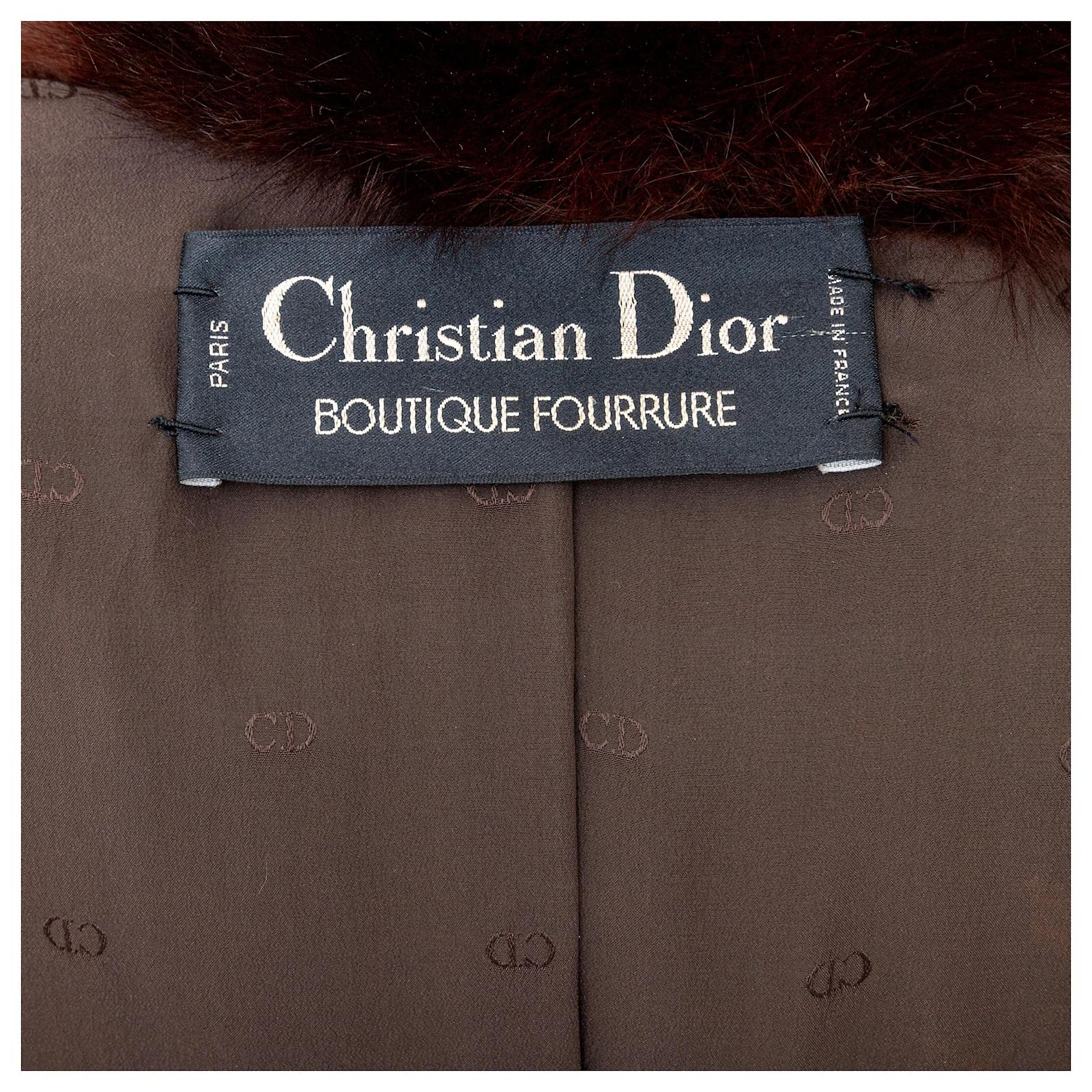Christian Dior Boutique Fourrure Fur Coat Brown ref.1612356