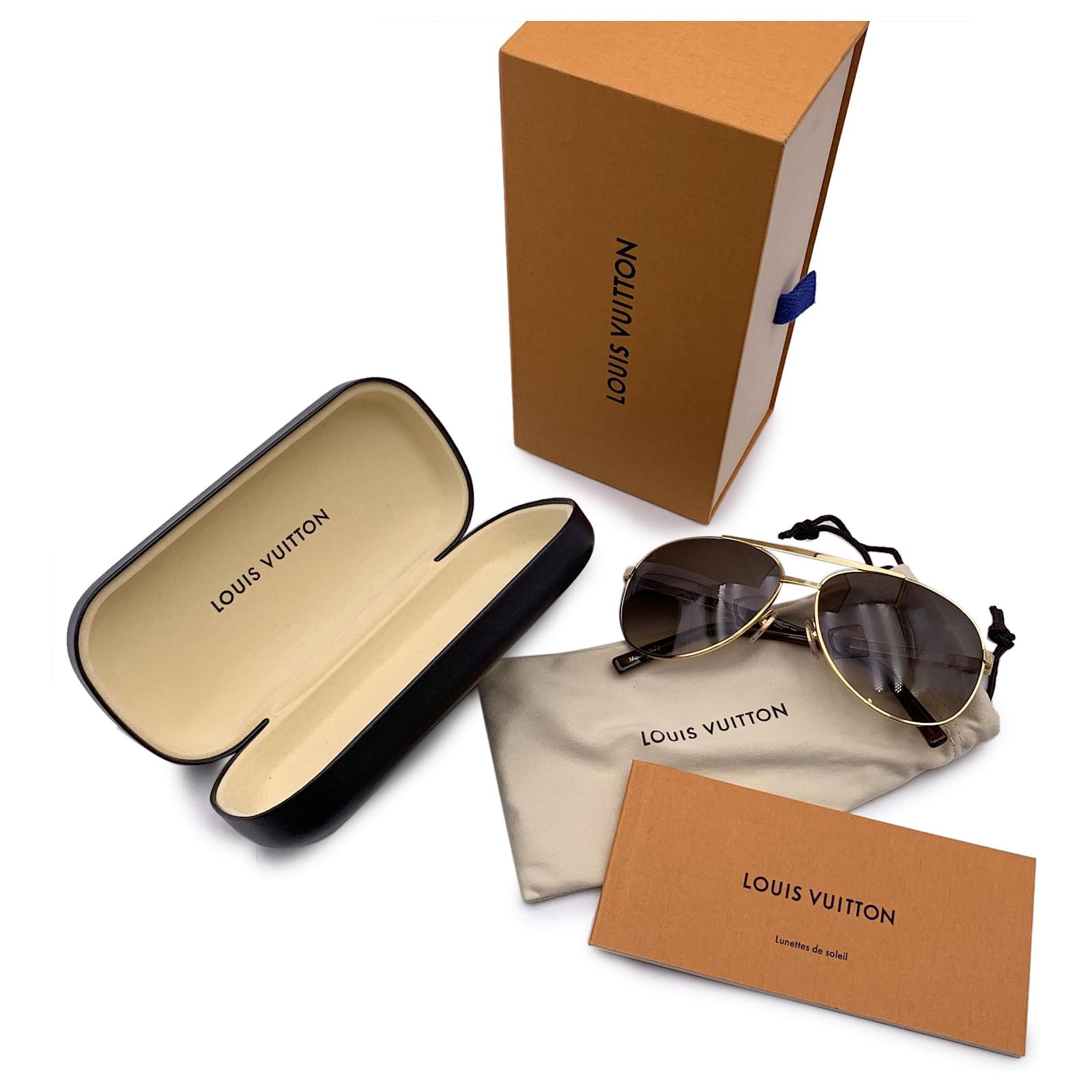 Louis Vuitton Gold Metal Altitude Aviator Z0339U Sunglasses