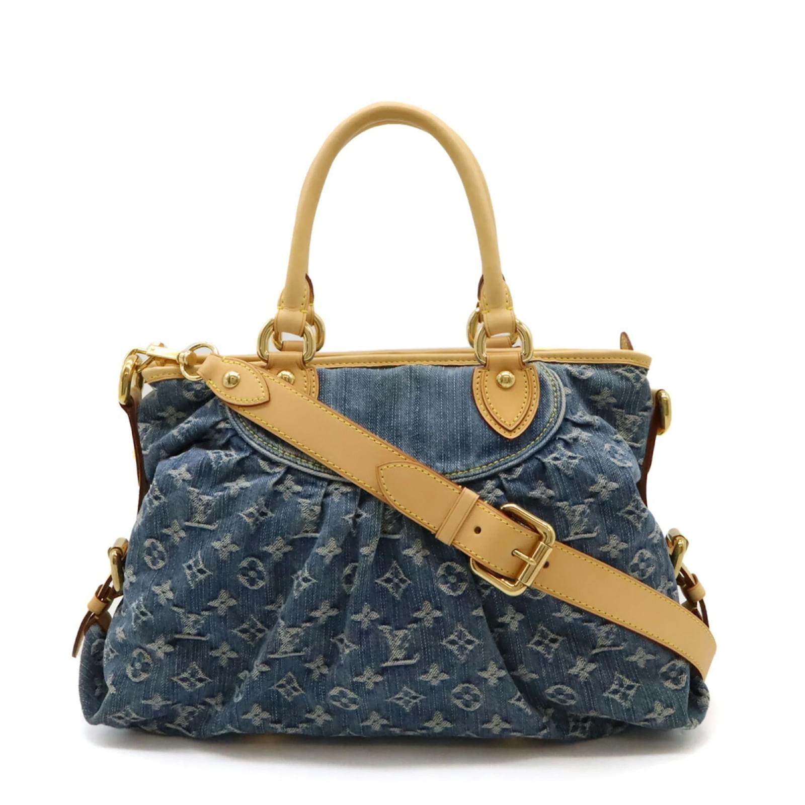Louis Vuitton Monogram Denim Neo Cavi MM Tote Bag Blue  ref.1612813