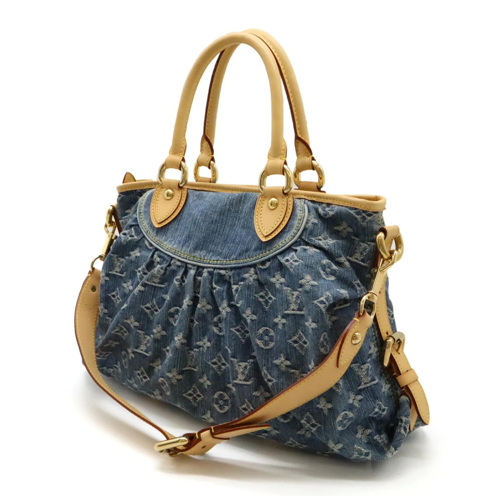 Louis Vuitton Monogram Denim Neo Cavi MM Tote Bag Blue  ref.1612813