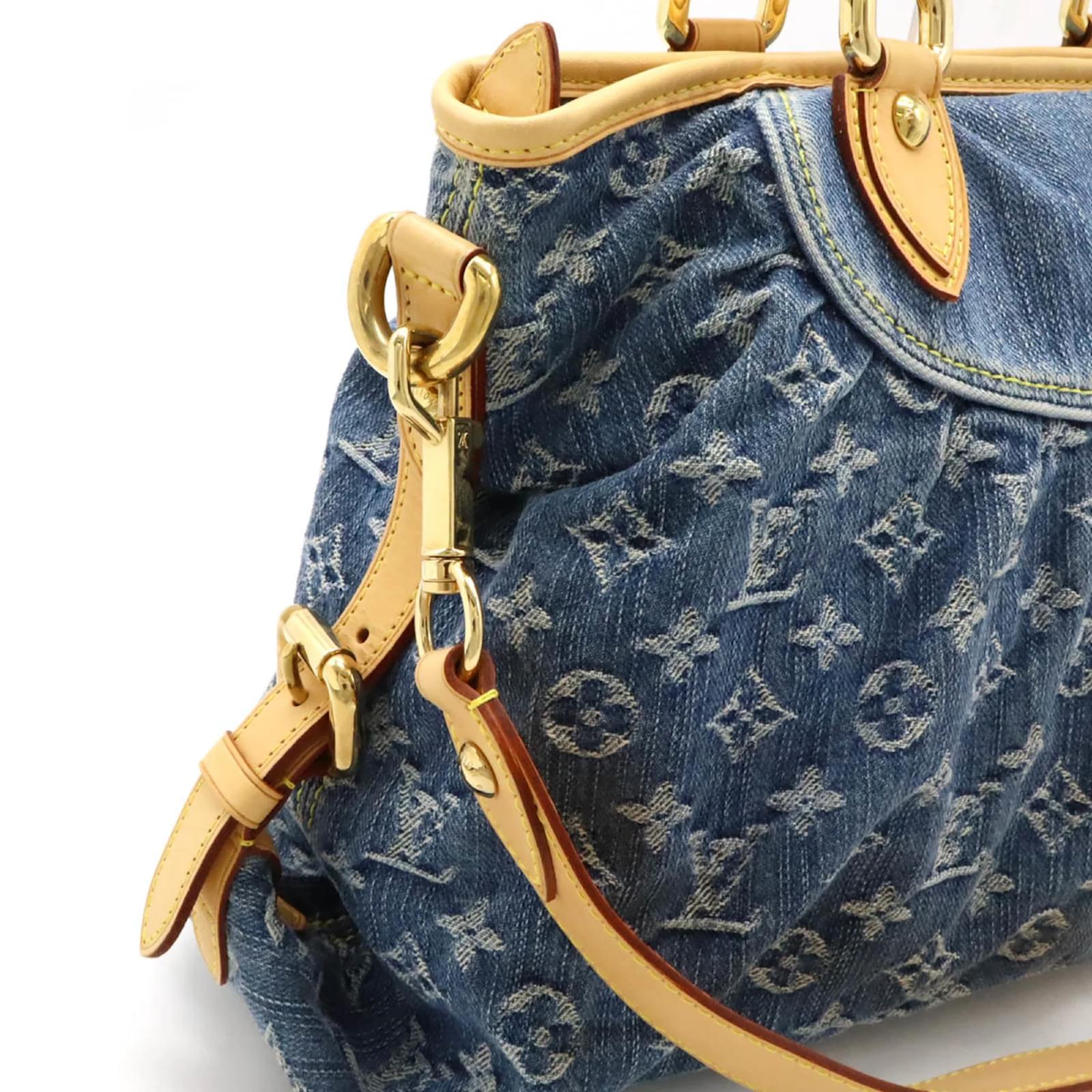 Louis Vuitton Monogram Denim Neo Cavi MM Tote Bag Blue  ref.1612813