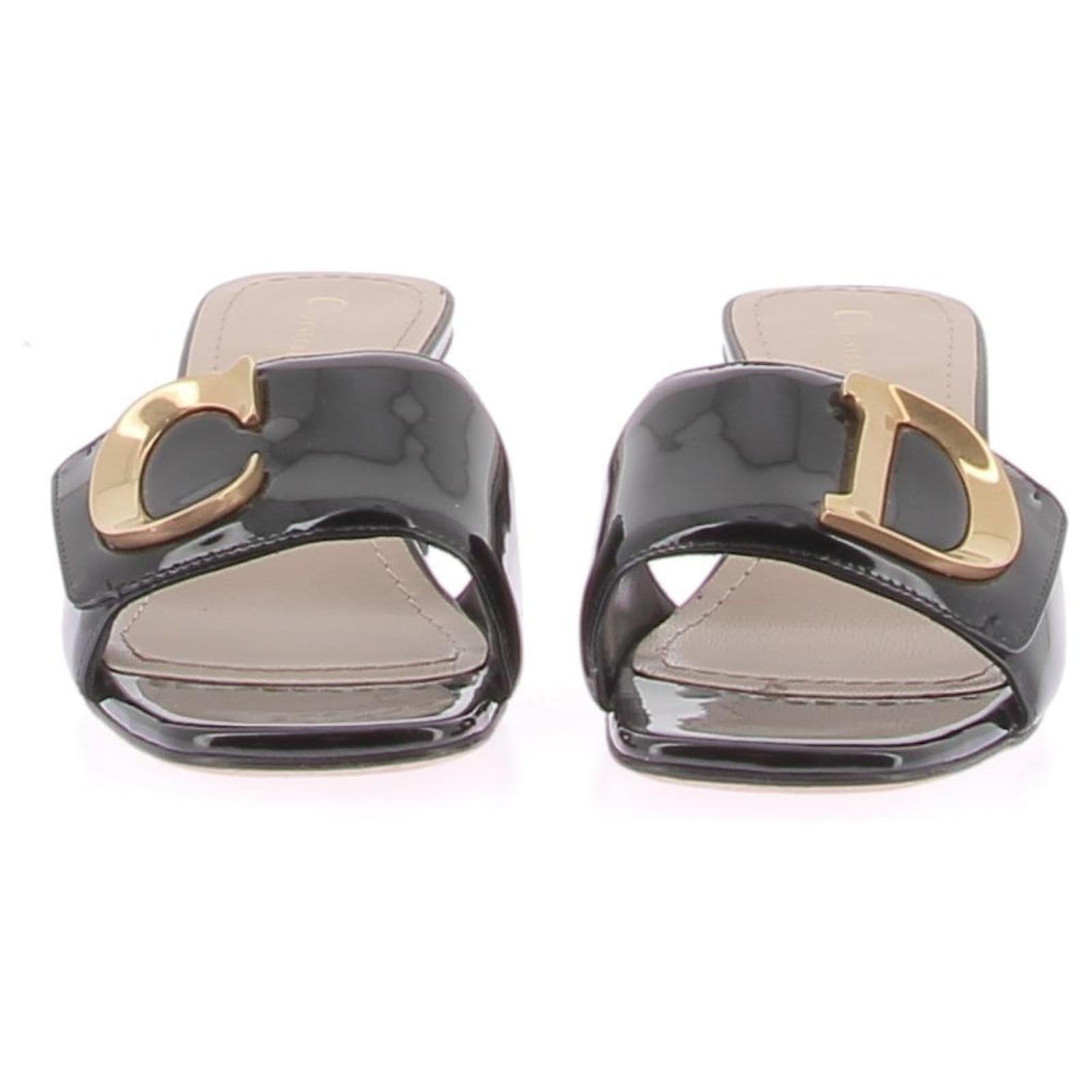 靴 Vintage Dior Leather sandals 38 Leather sandal Dior Blue size 38 EU in Leather - 45871740