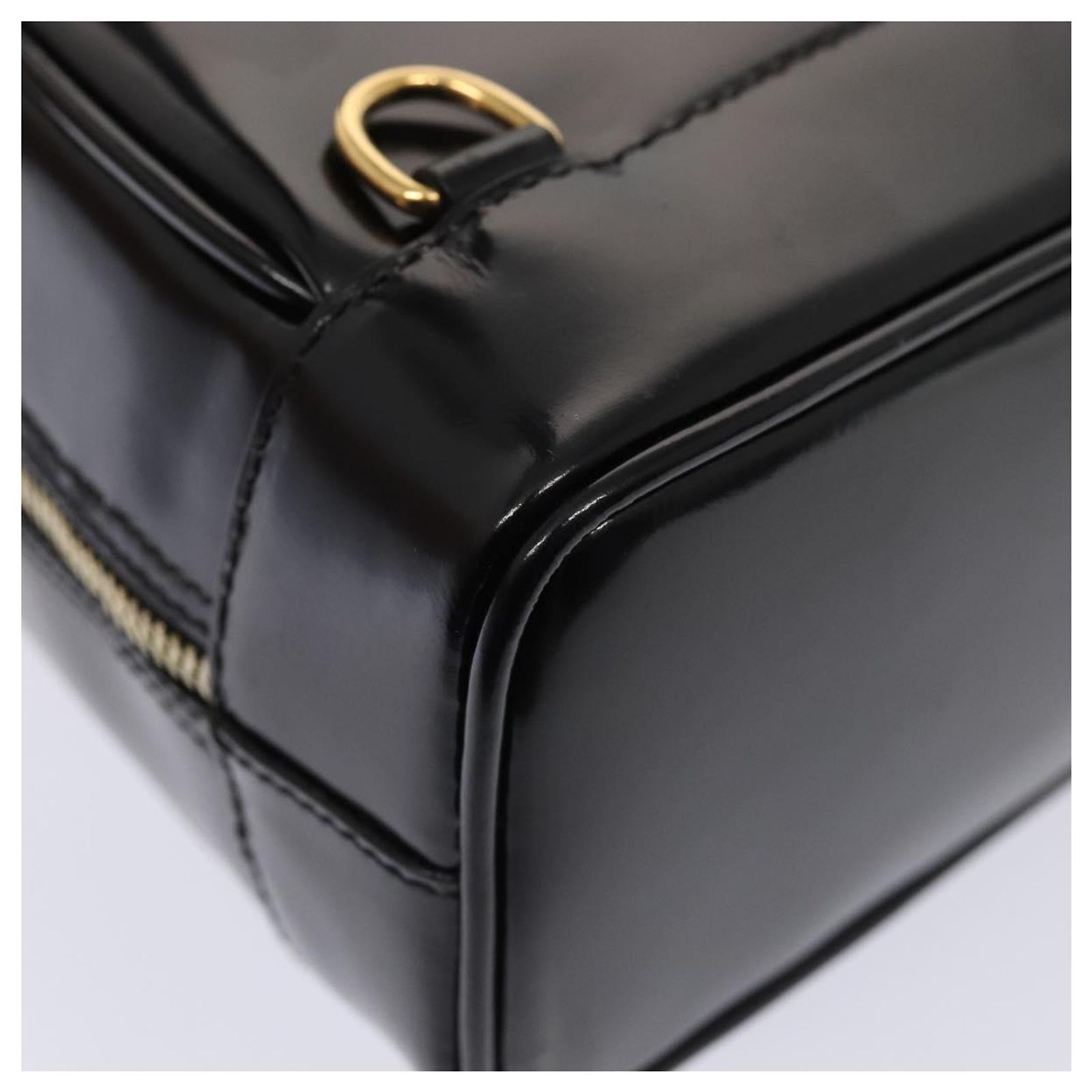 GUCCI Bamboo Shoulder Bag Patent leather Orange Silver 003 1998 0127 Auth GUCCI Bamboo Shoulder Bag Patent leather Orange Silver 003  main image 4