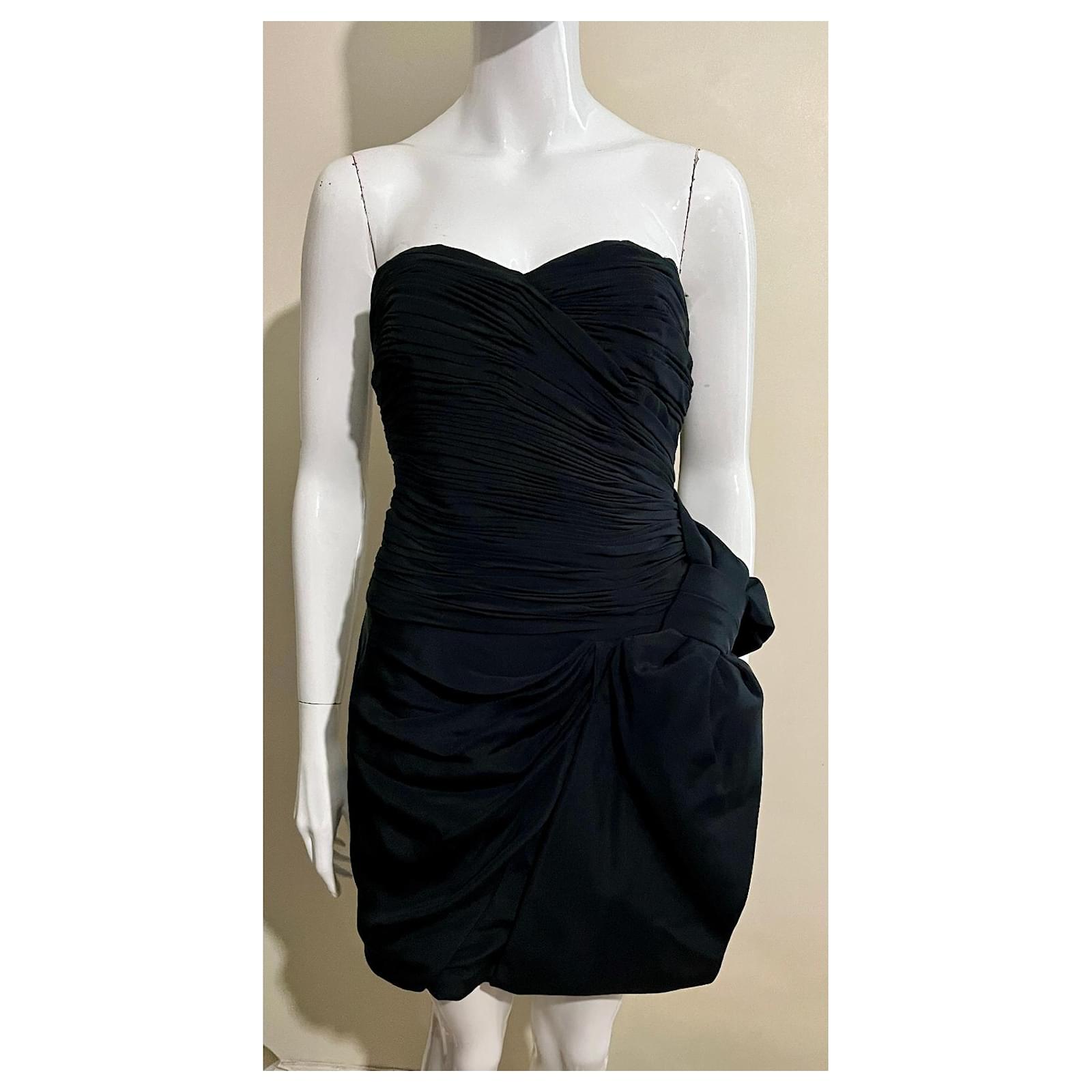 marchesa mini dress pre loved women silk strapless ruffle silk Marchesa 100% Silk Clothing for Women for sale