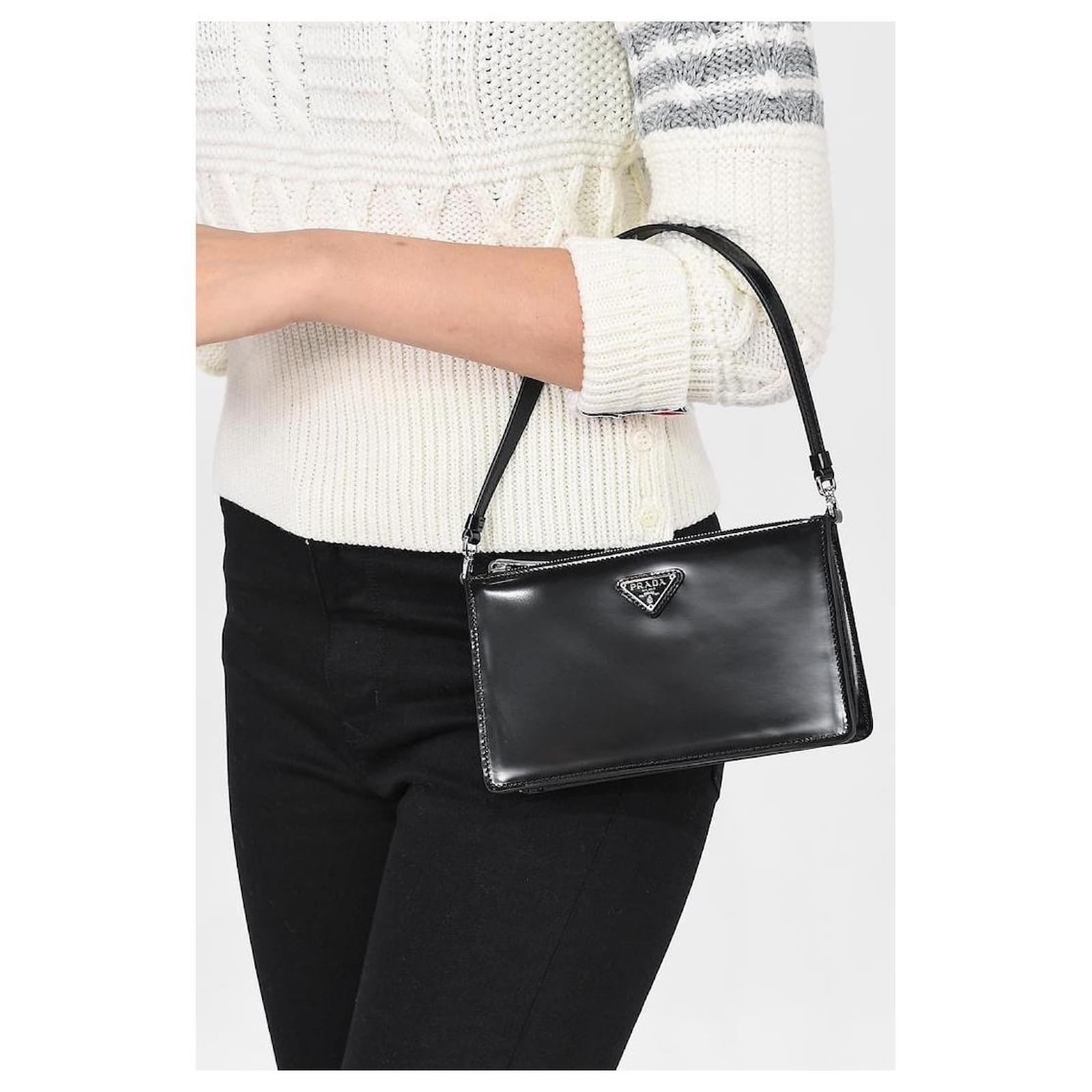 Mini Bag Prada Schultertasche Schwarz Prada Tasche Nylon