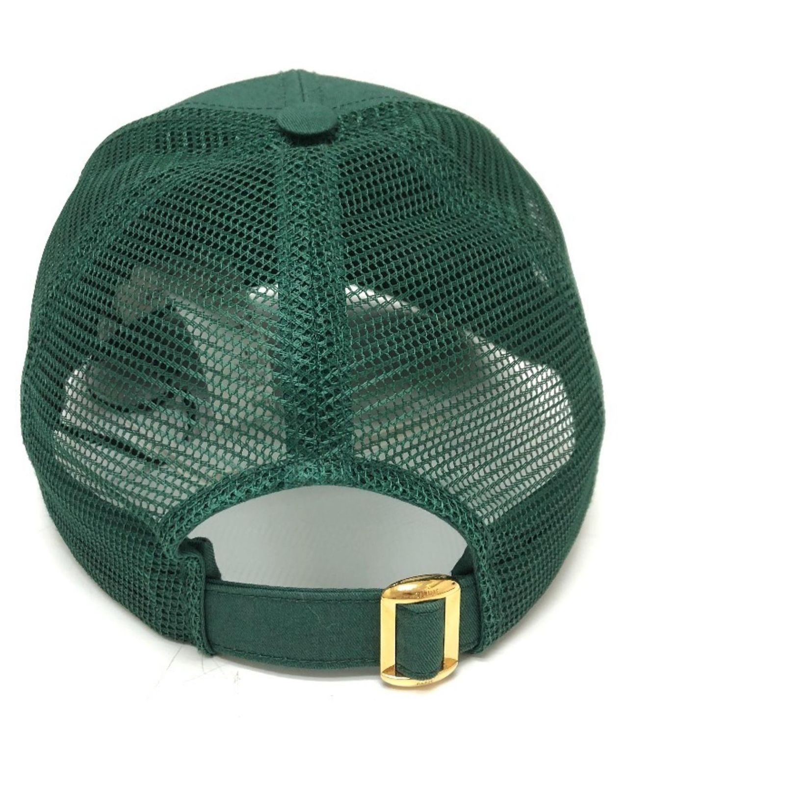 Céline Celine Triomphe Baseball Cap Green Cotton ref.1615628 