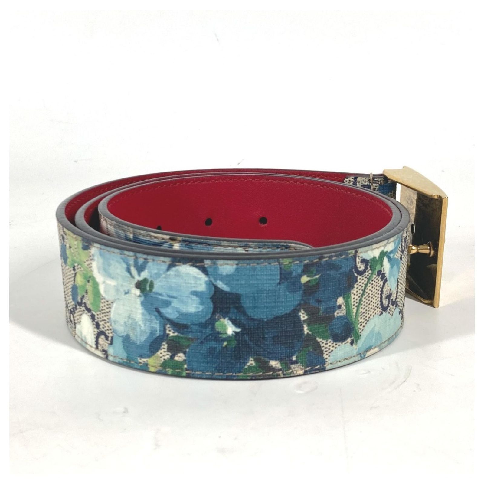 Bloom Floral Blue Flower Gucci Belt Gucci Blue Flower Gg  display picture 2